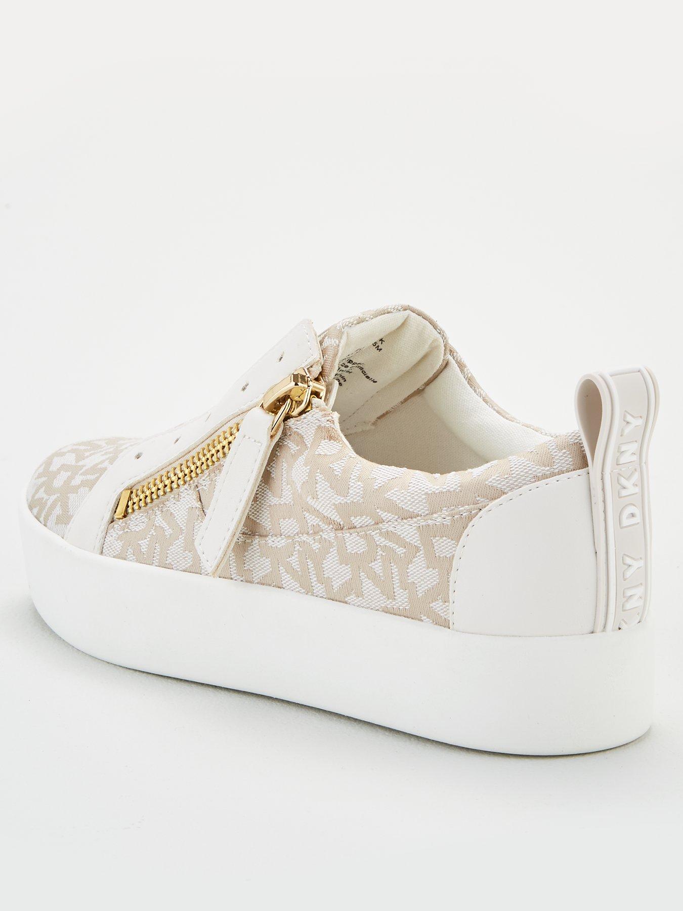 cream platform trainers