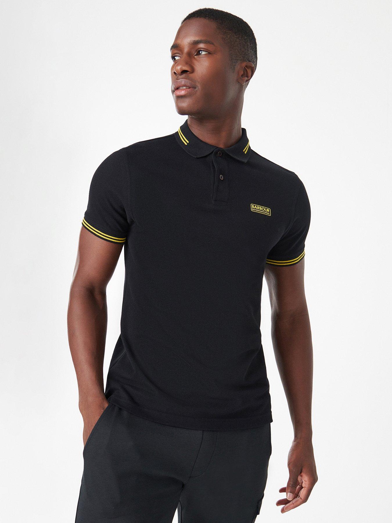 barbour black polo