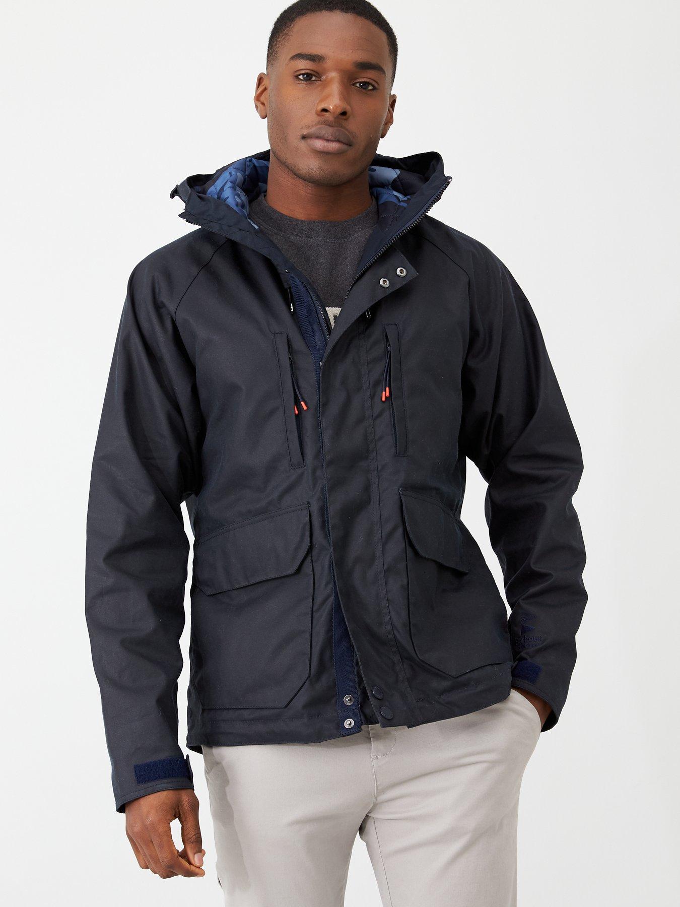 barbour hooded wax jacket