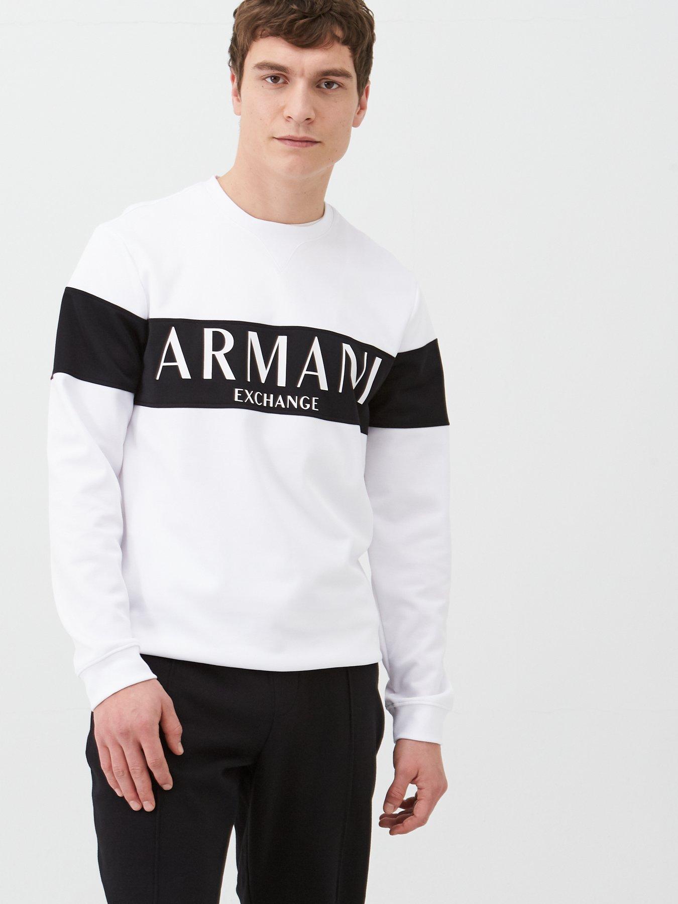 armani sweatshirt white