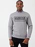  image of barbour-international-large-logo-sweatshirt-grey-marl