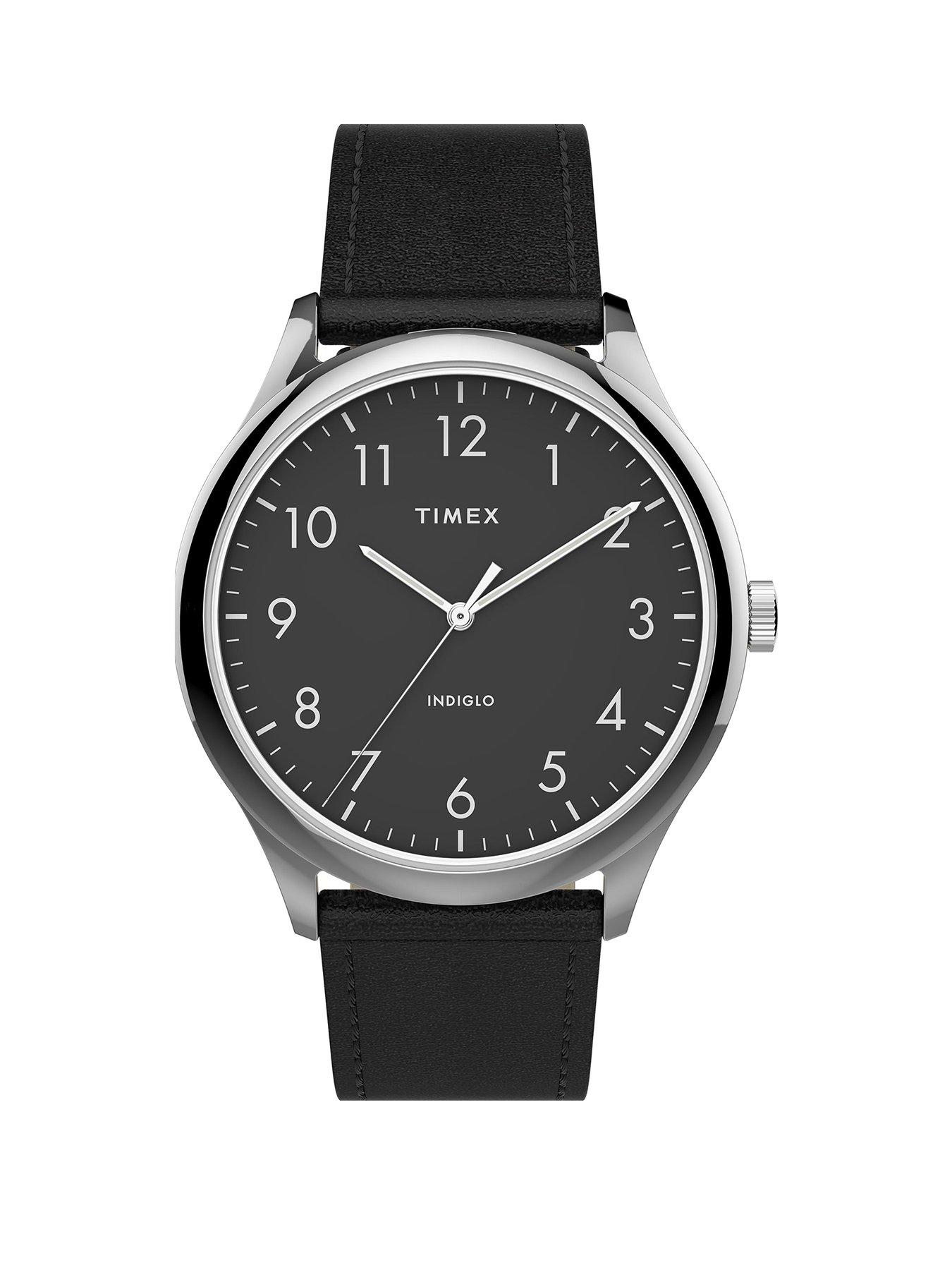 Timex Timex Black Easy Read Dial Black Leather Strap Watch review