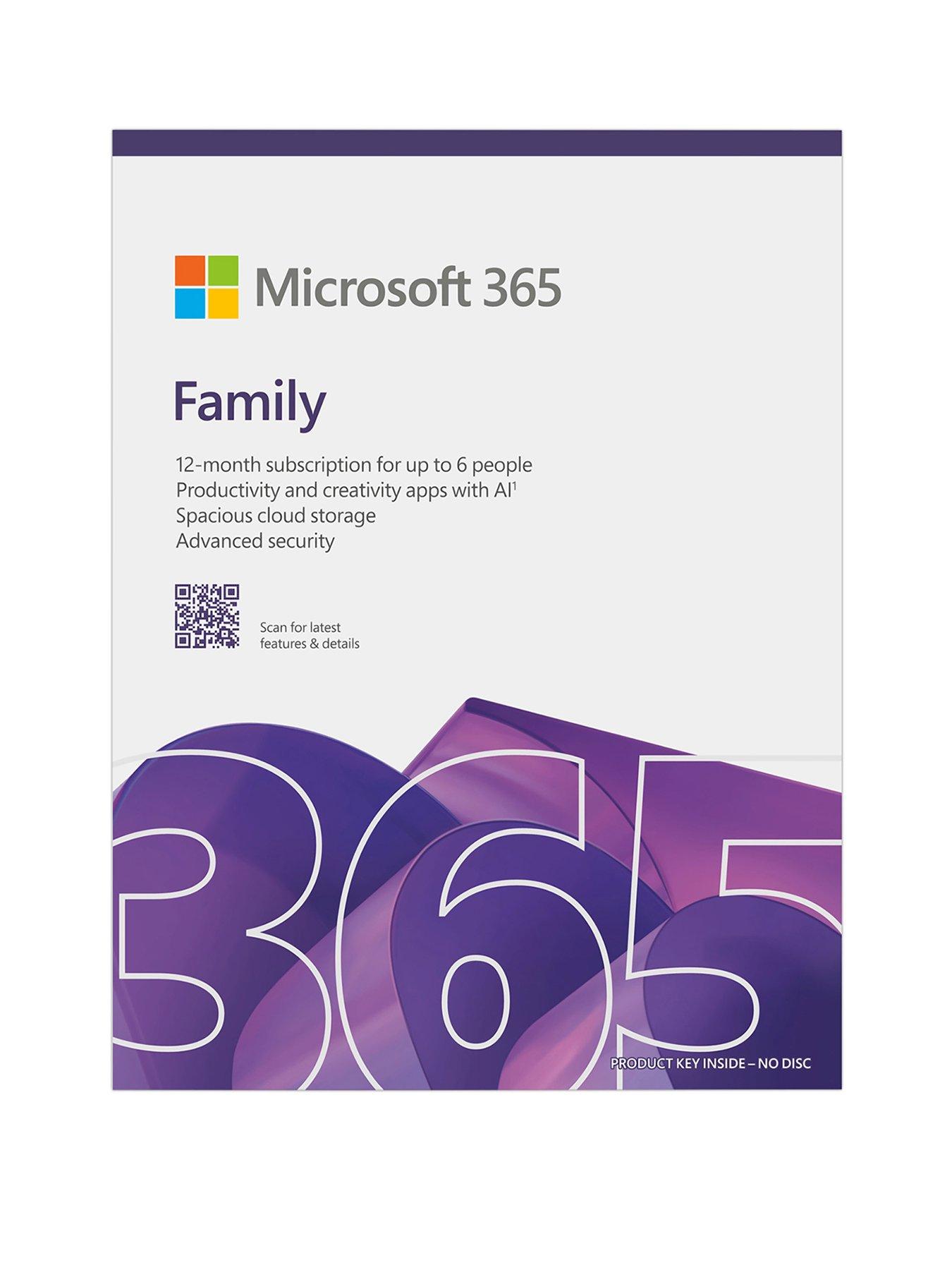 Image 1 of 8 of Microsoft 365 Family&nbsp;12-Month Subscription for 6 People for PC and Mac, Tablet and Smartphones