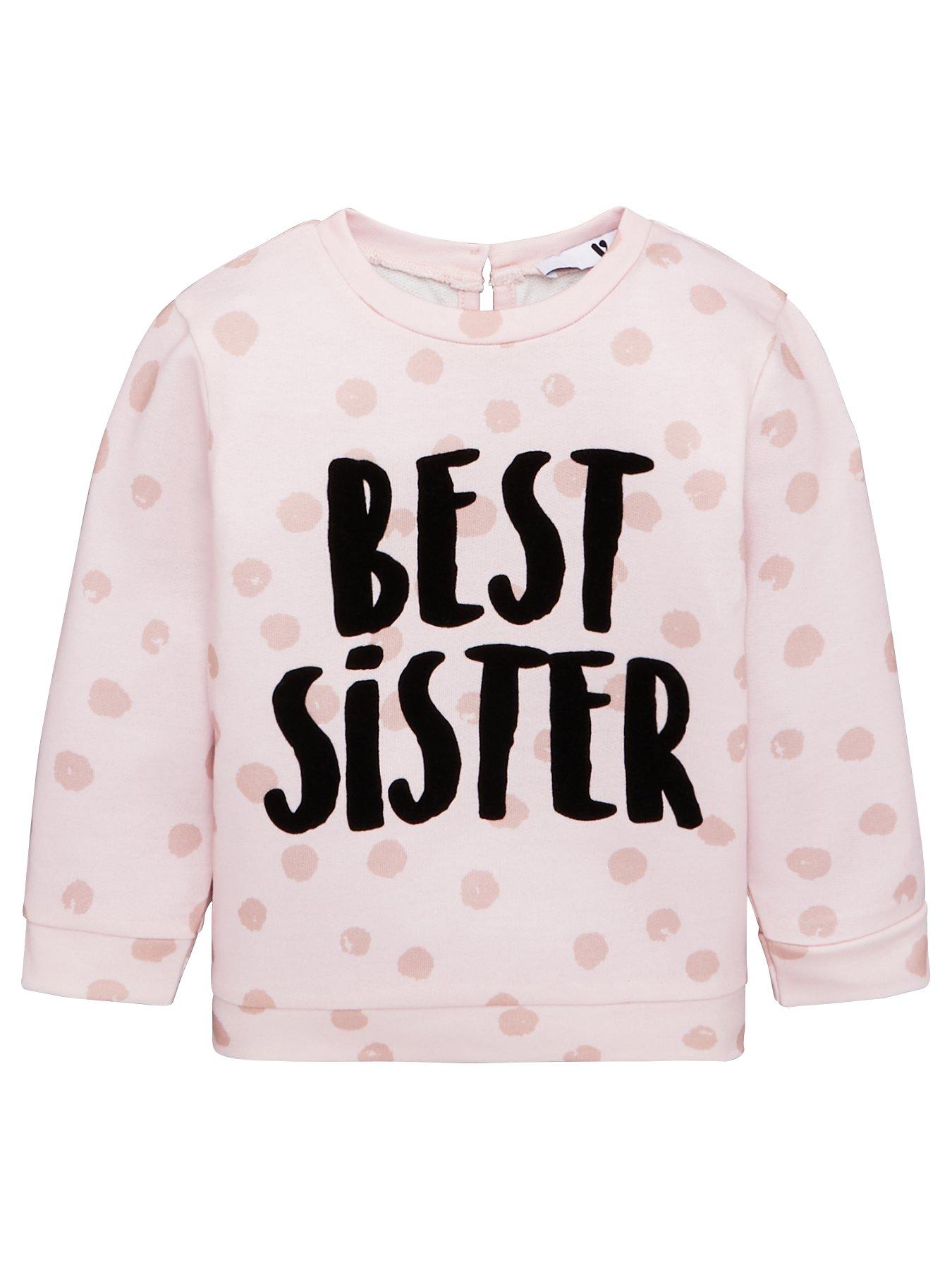 V By Very Girls Best Sister Pink Polka Dot Sweatshirt review