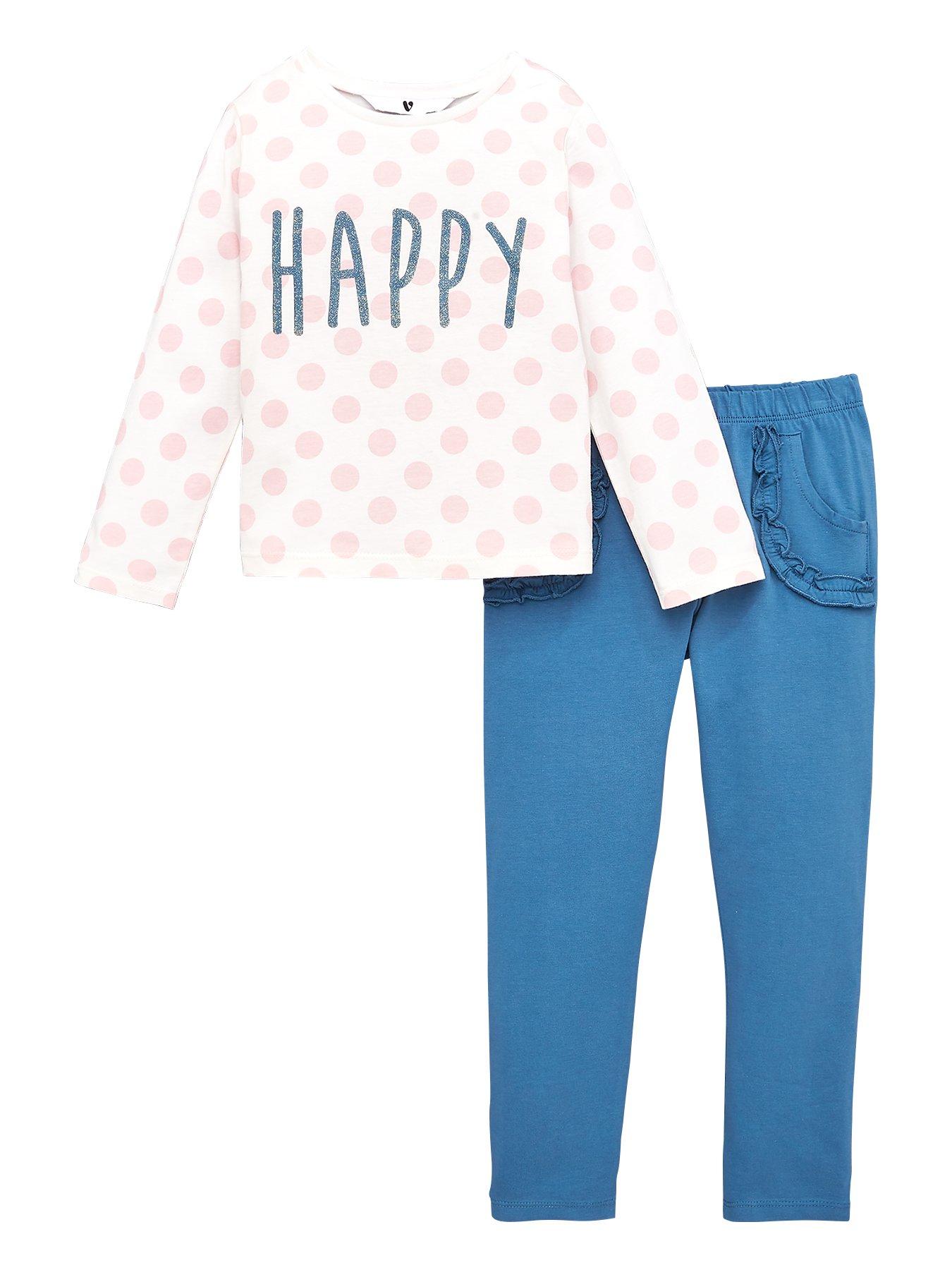 V By Very Girls 2 Piece Polka Dot Happy Sweatshirt And Ruffle Joggers Set review