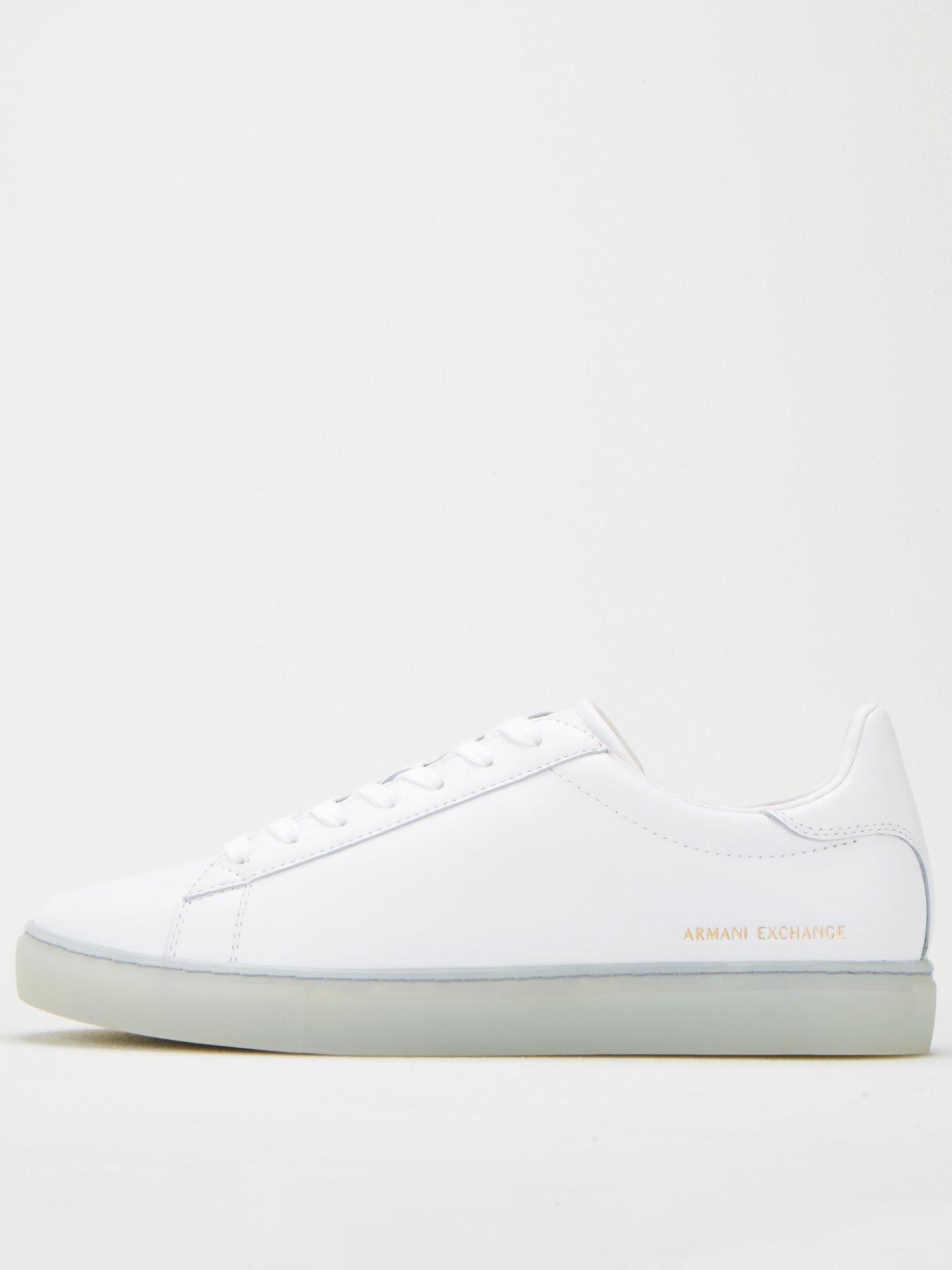 armani exchange white trainers