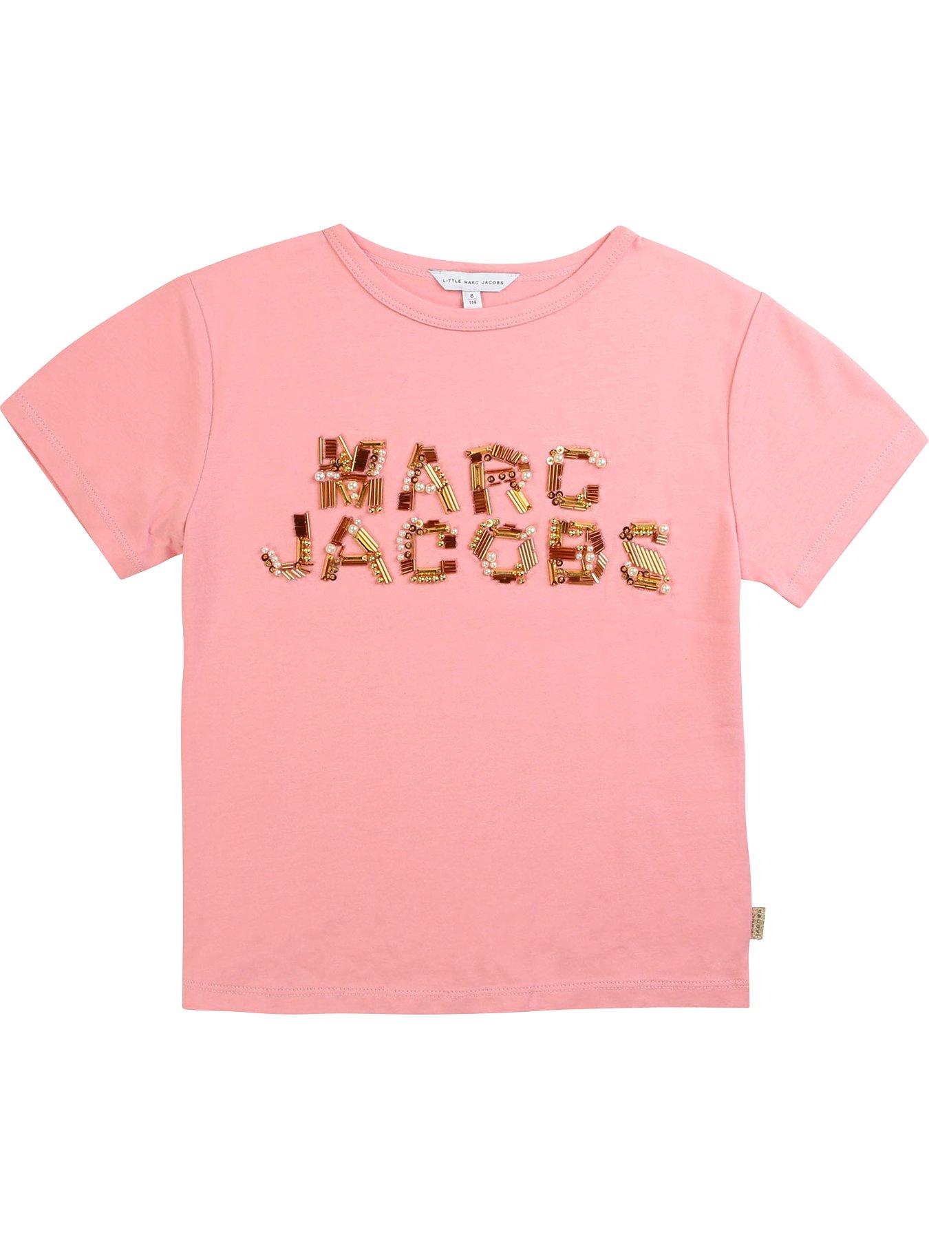 Little Marc Jacobs Girls Short Sleeve Embellished Logo T-Shirt review