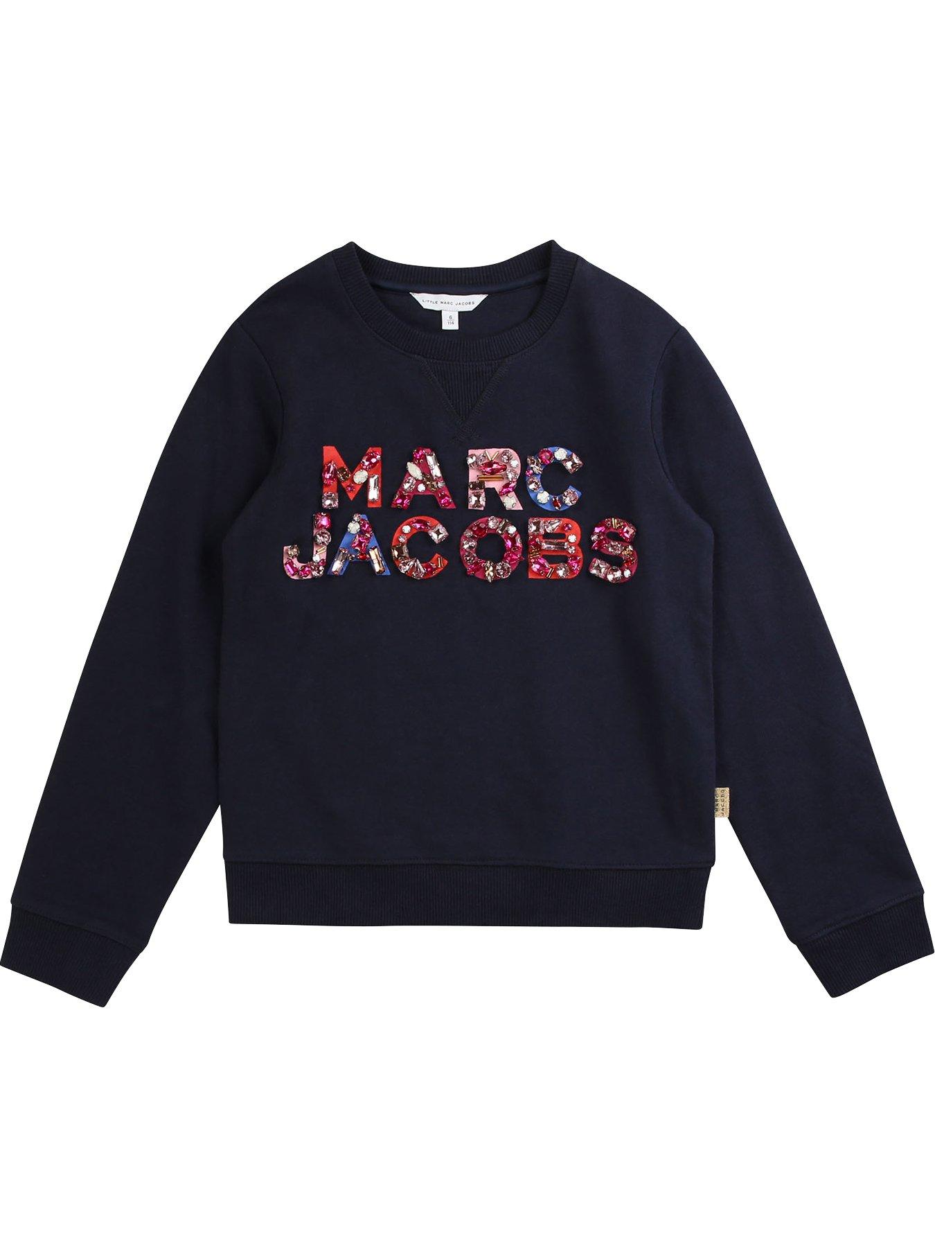 Little Marc Jacobs Girls Embellished Logo Crew Sweatshirt review