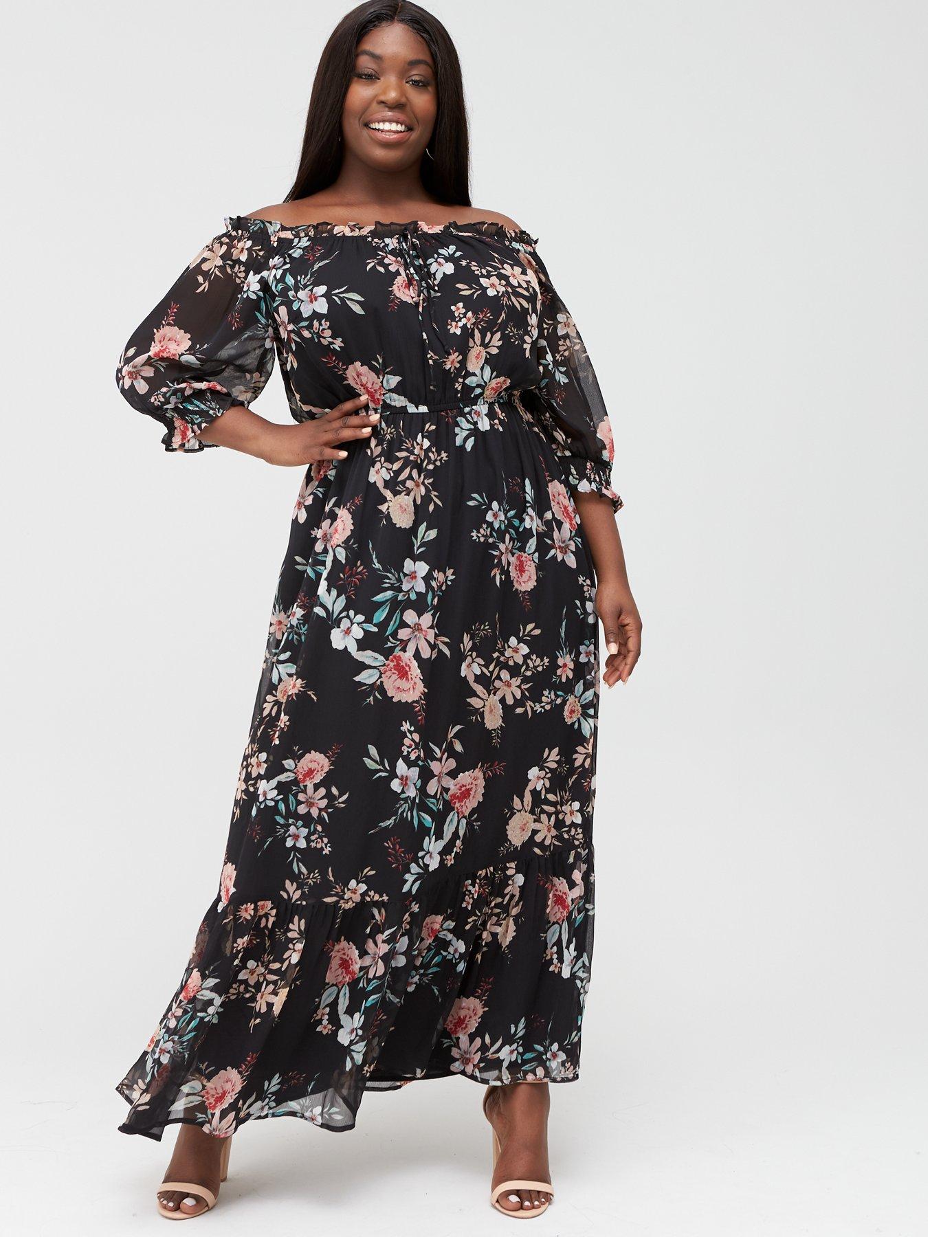 plus size bardot dresses uk