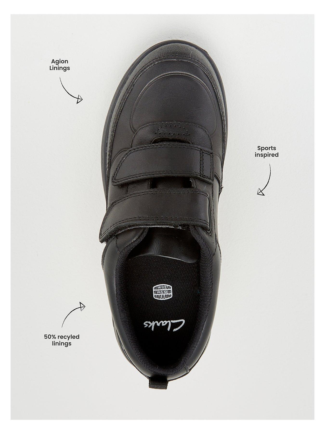Image 4 of 6 of Clarks Boys Youth Scape Flare School Shoes - Black Leather