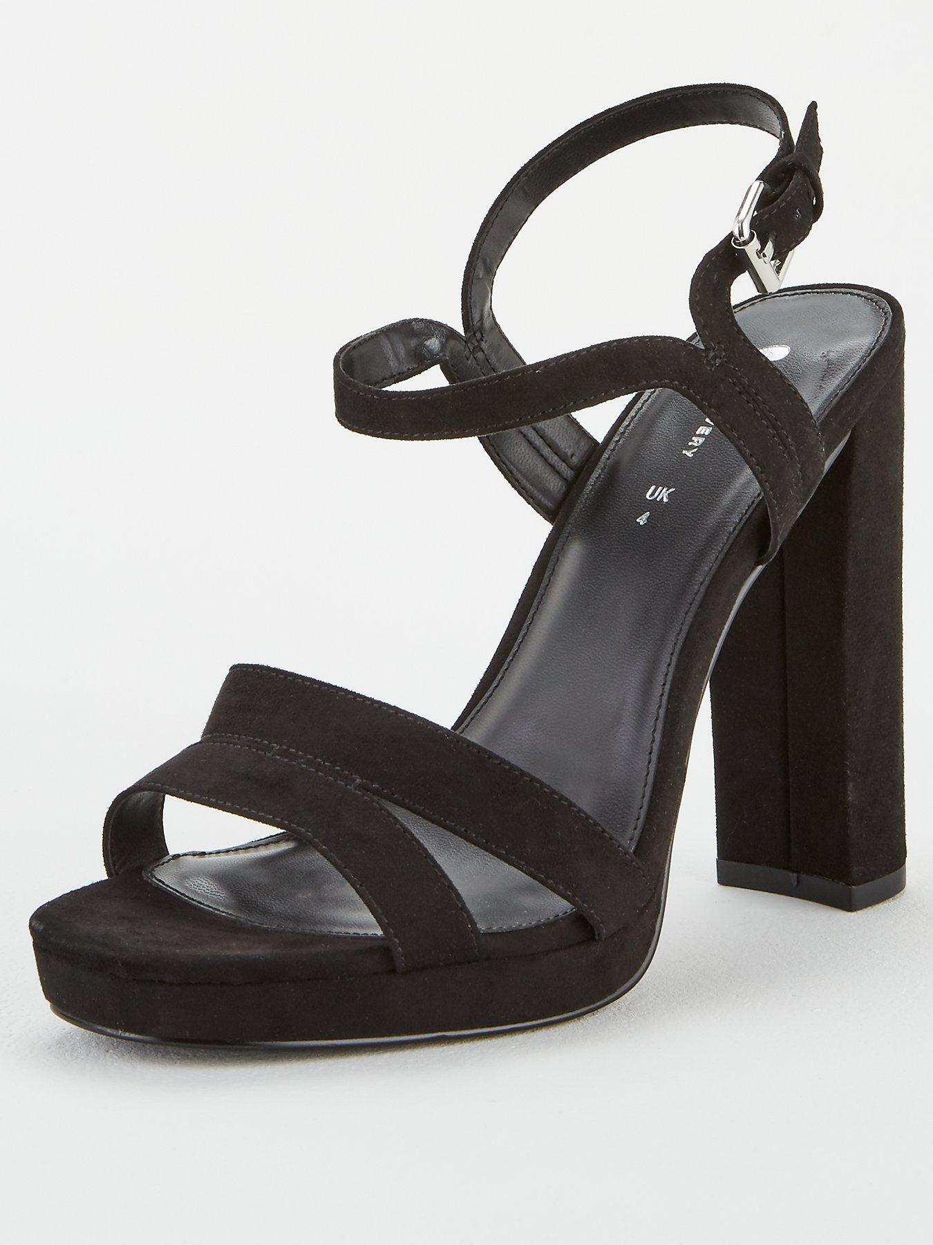 black platform sandals wide fit
