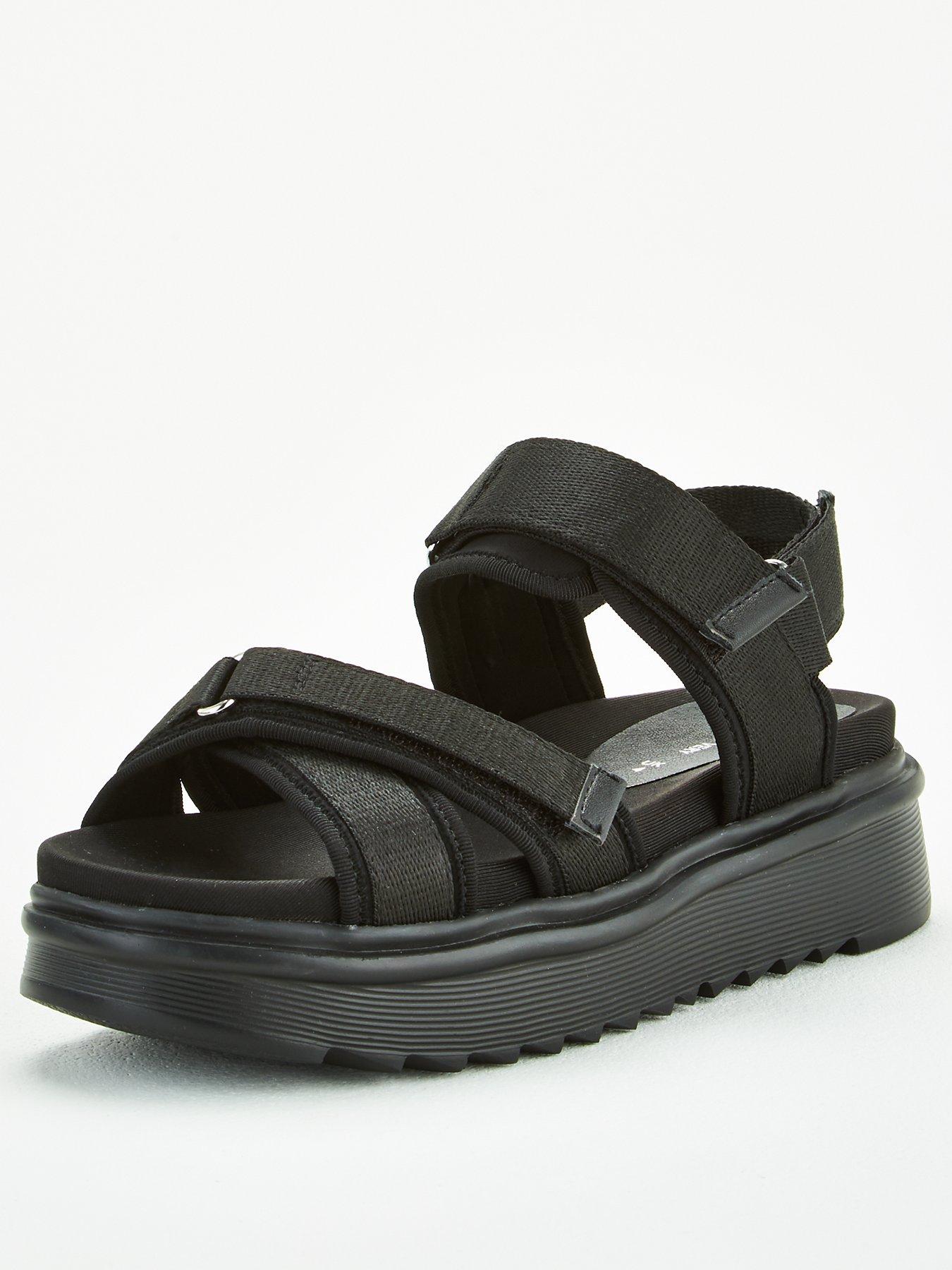 black hiking sandals