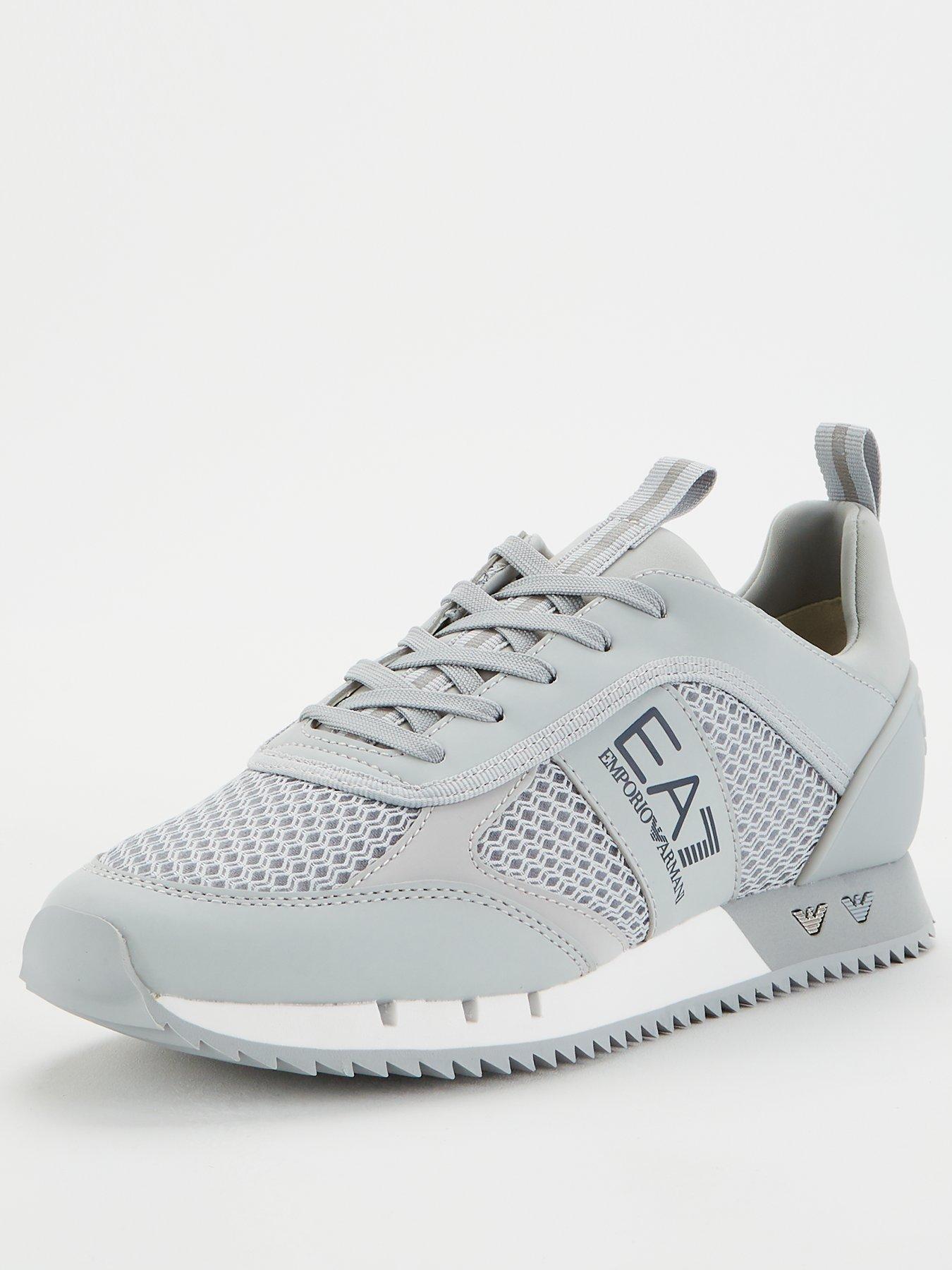 EA7 Emporio Armani Logo Runner Trainers - Grey | very.co.uk