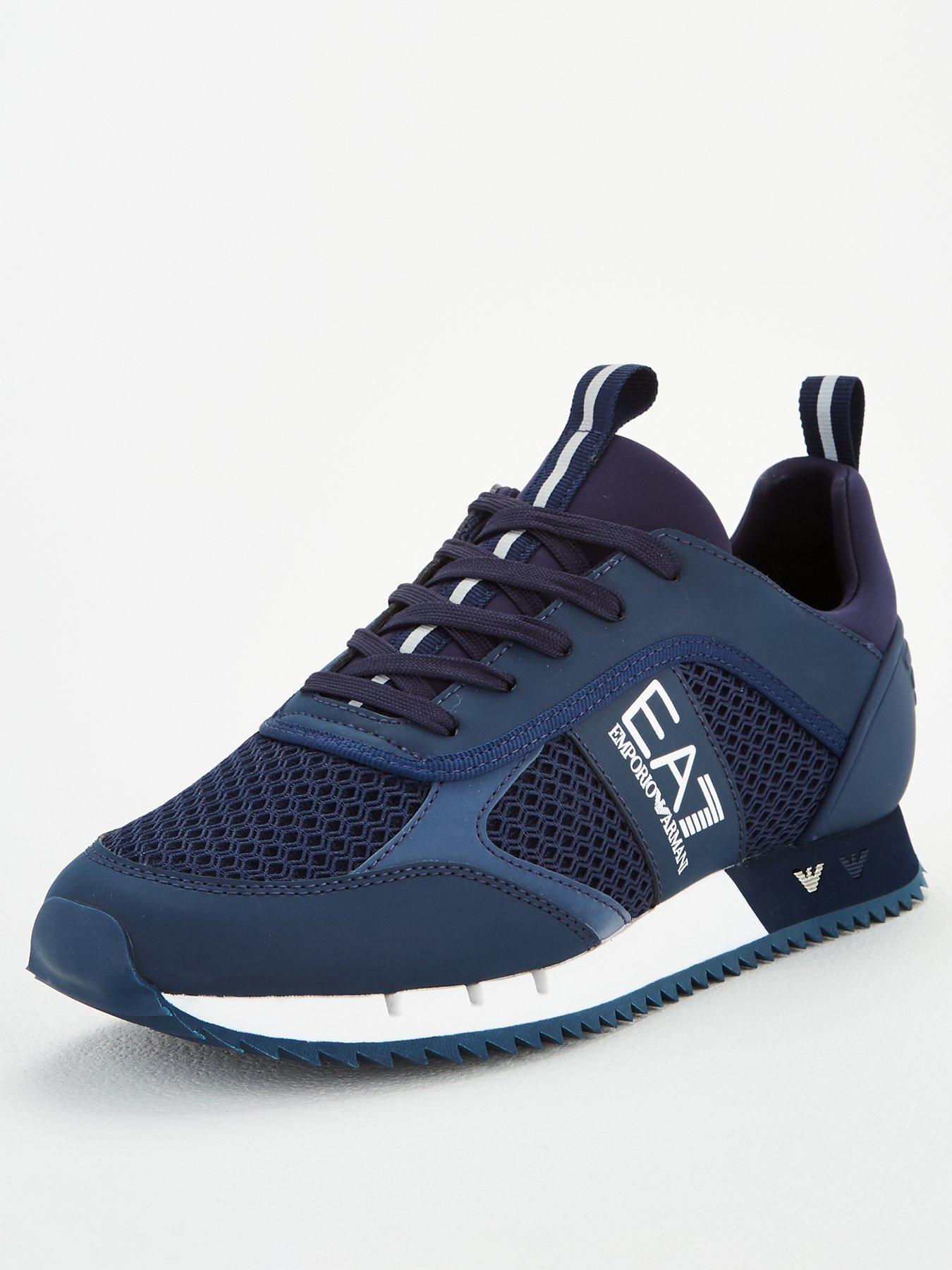 EA7 Emporio Armani Logo Runner Trainers - Navy 