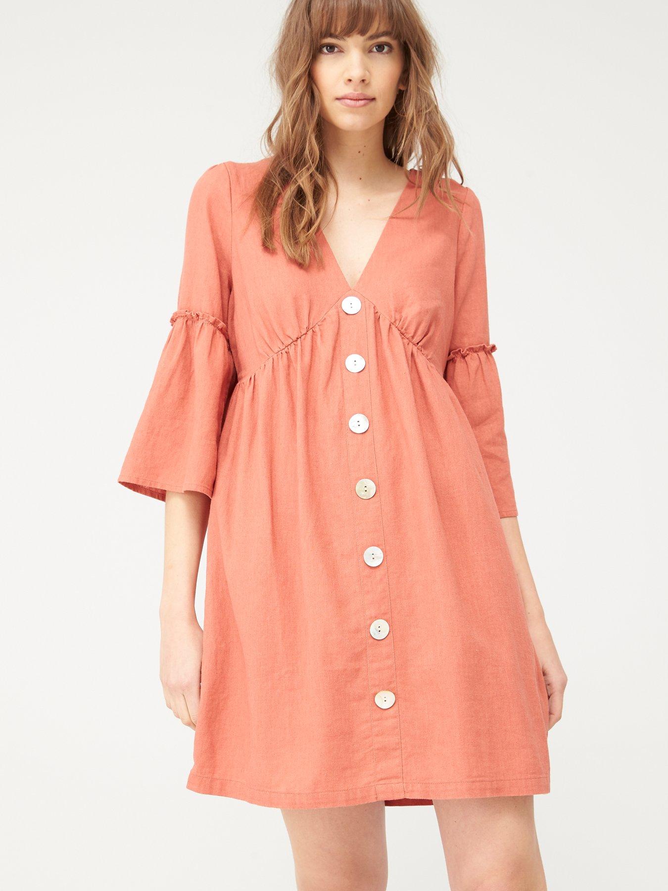 Ex Topshop Dark Red Black Textured Spot Shift Dress Tunic Evening Party 4-14