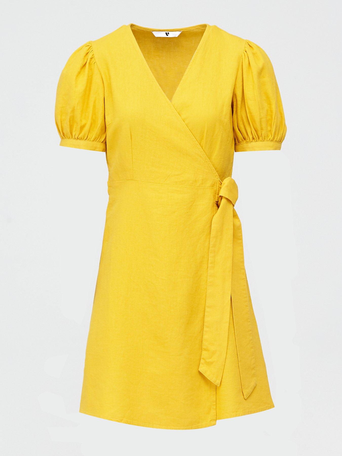 yellow linen dress uk