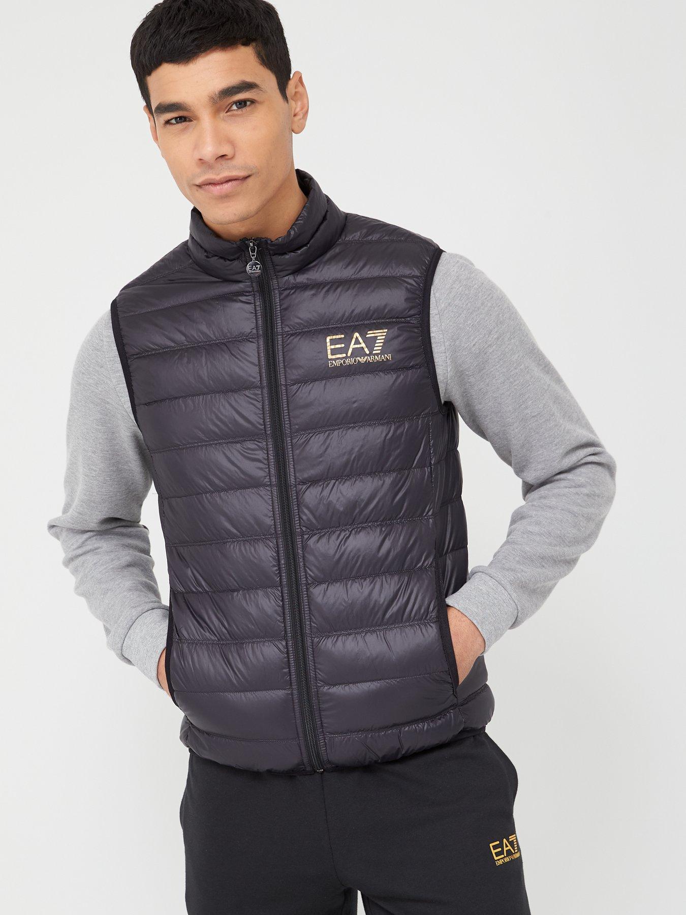 ea7 core hooded padded gilet