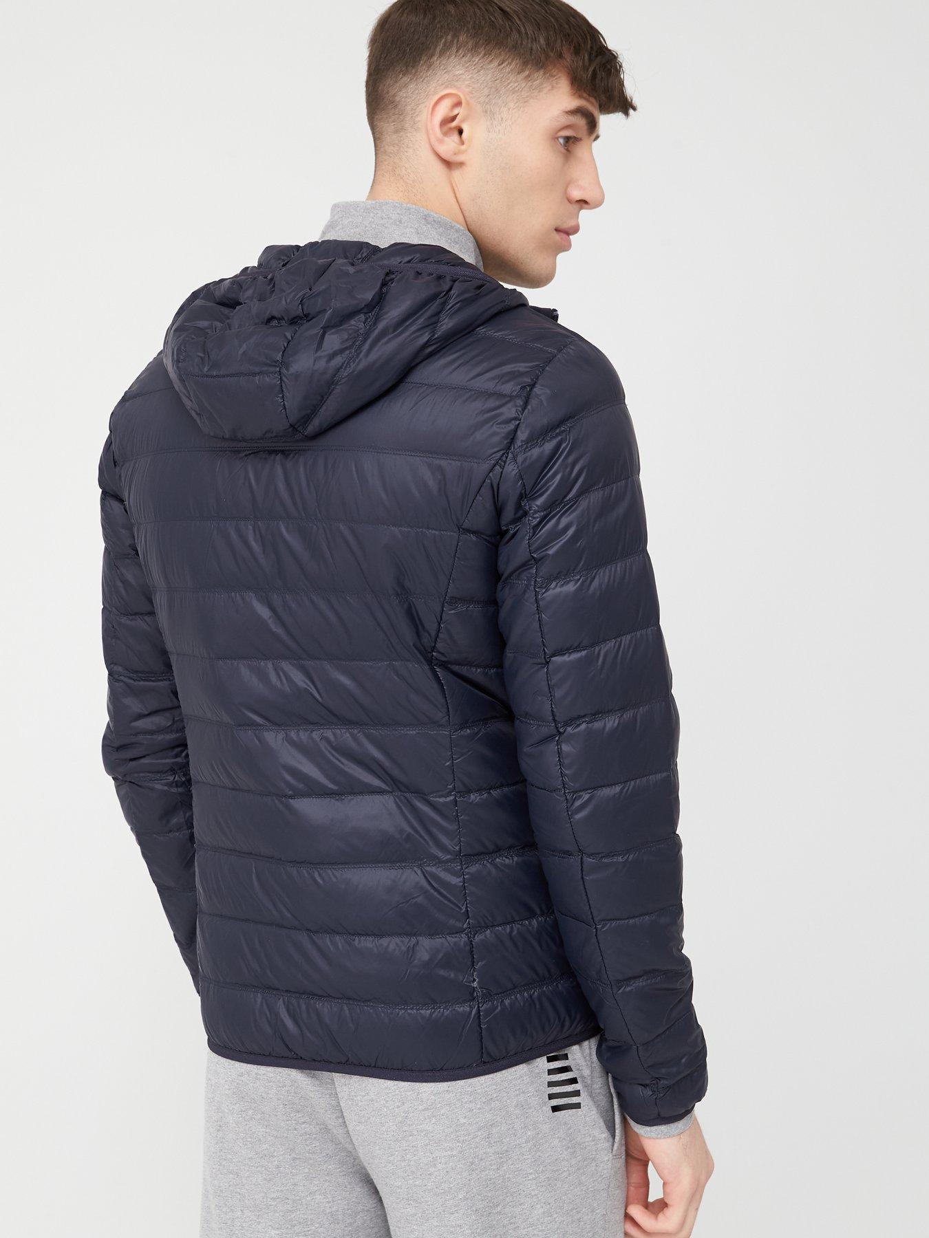 EA7 Emporio Armani Men's Packable Hooded Core Identity Puffer Jacket in  Navy