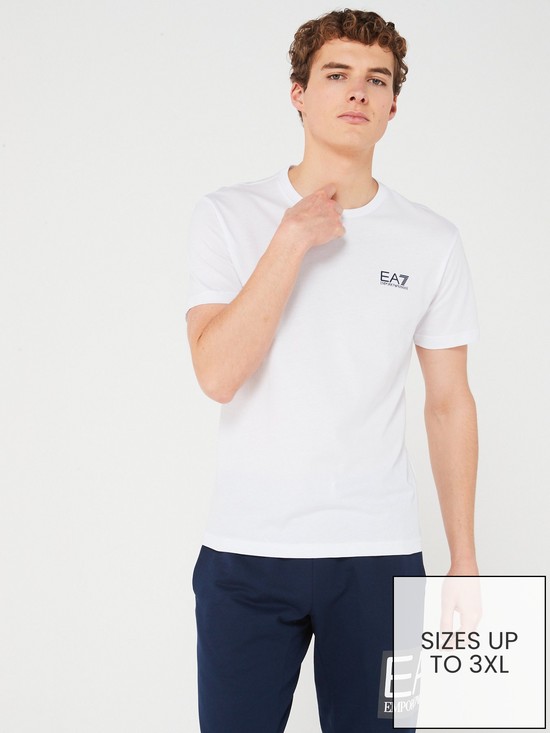 front image of ea7-emporio-armani-core-id-logo-t-shirt-white