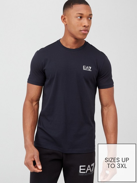 front image of ea7-emporio-armani-core-id-t-shirt-navy