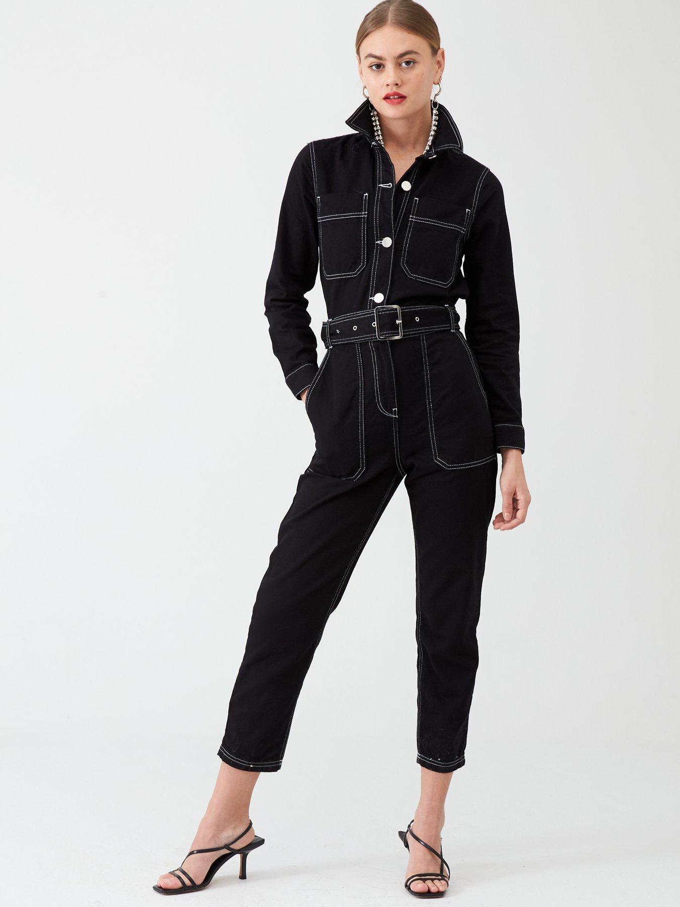 contrast stitch playsuit