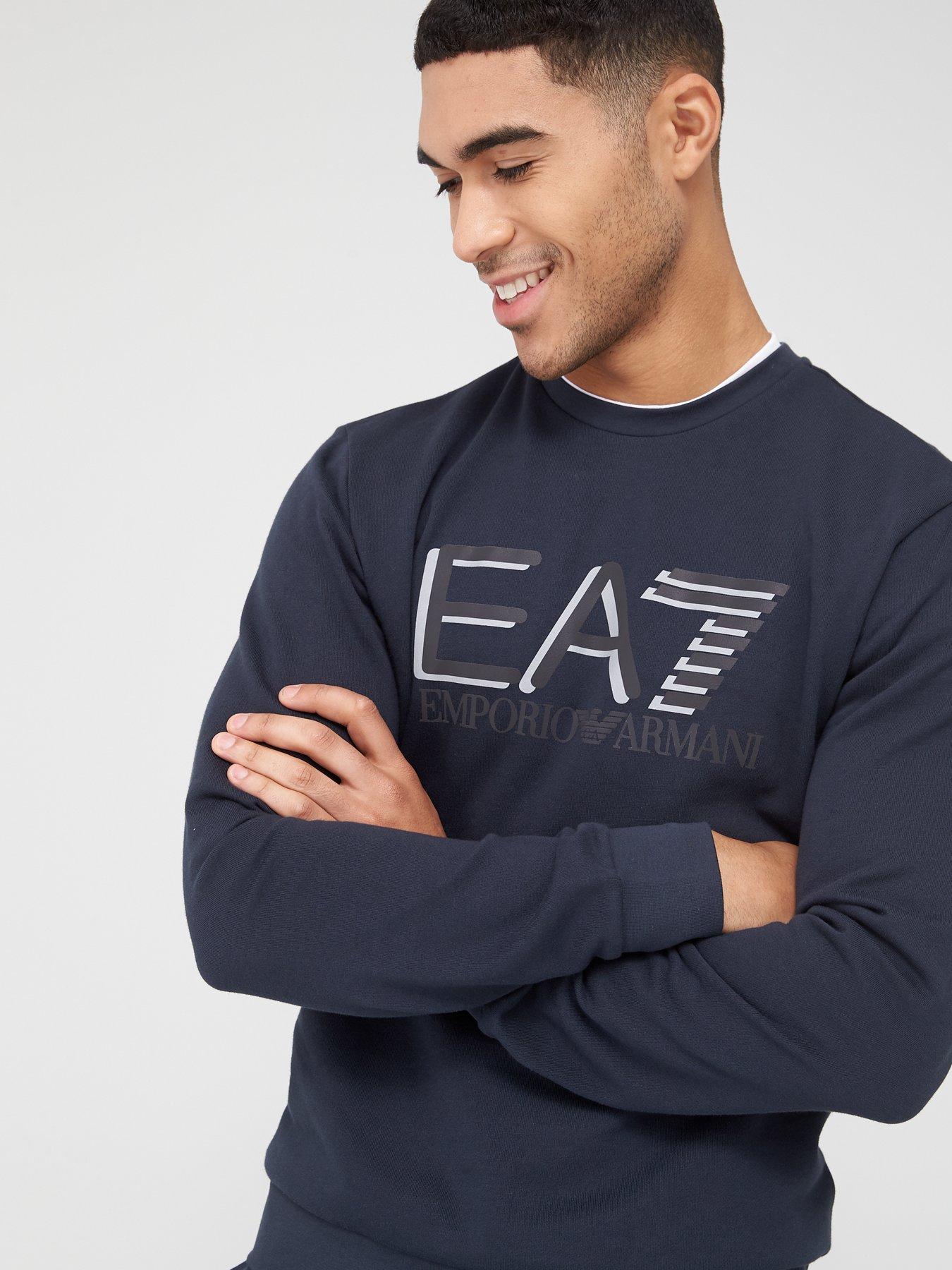 ea7 visibility logo sweatshirt