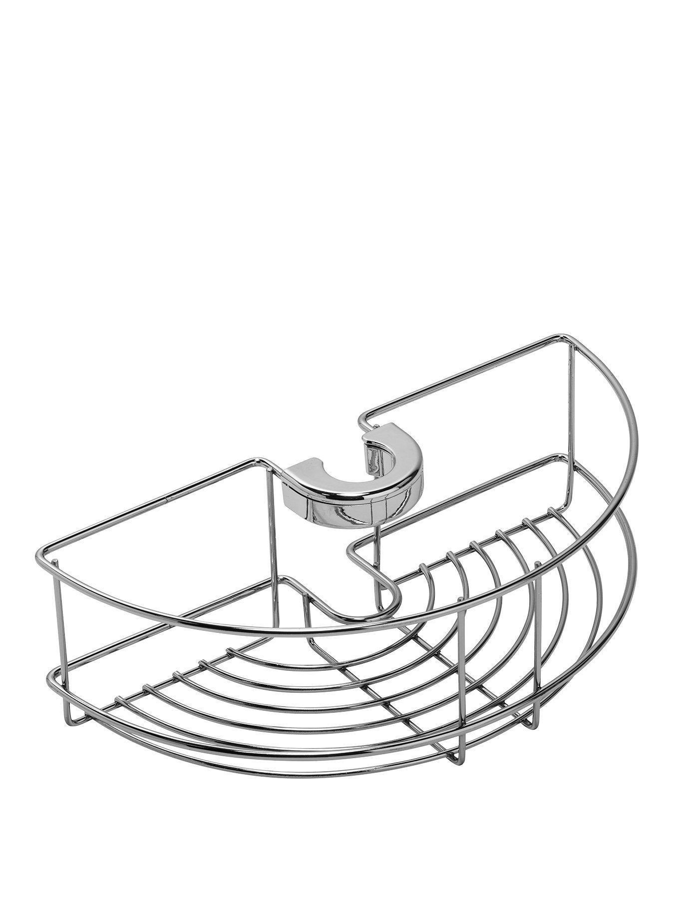 Product photograph of Croydex Easy-fit Shower Riser Rail Basket from very.co.uk
