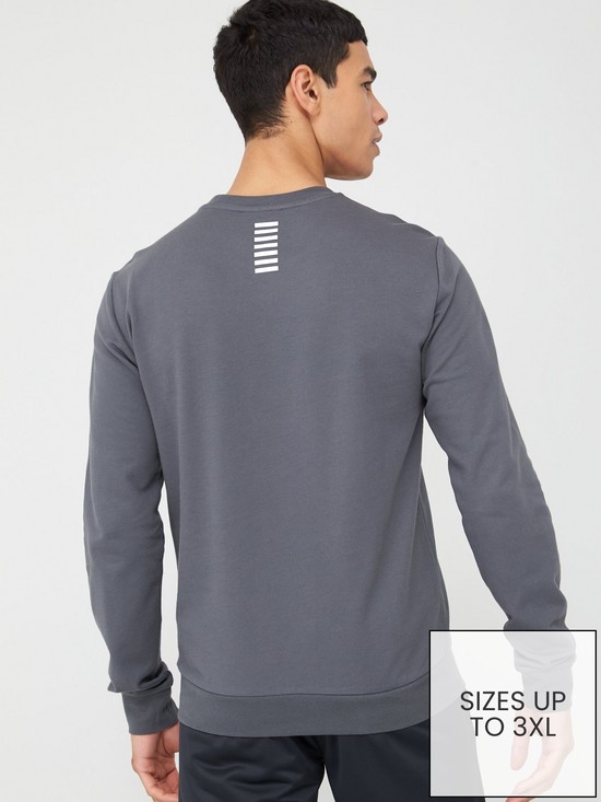 stillFront image of ea7-emporio-armani-core-id-logo-sweatshirt-iron-gate-grey