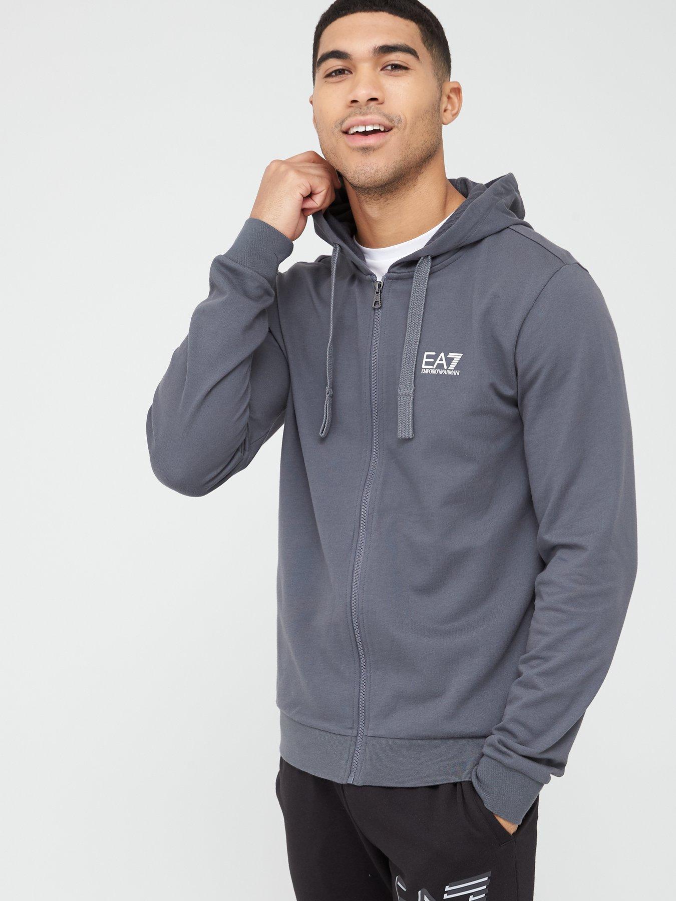 mens armani zip hoodie