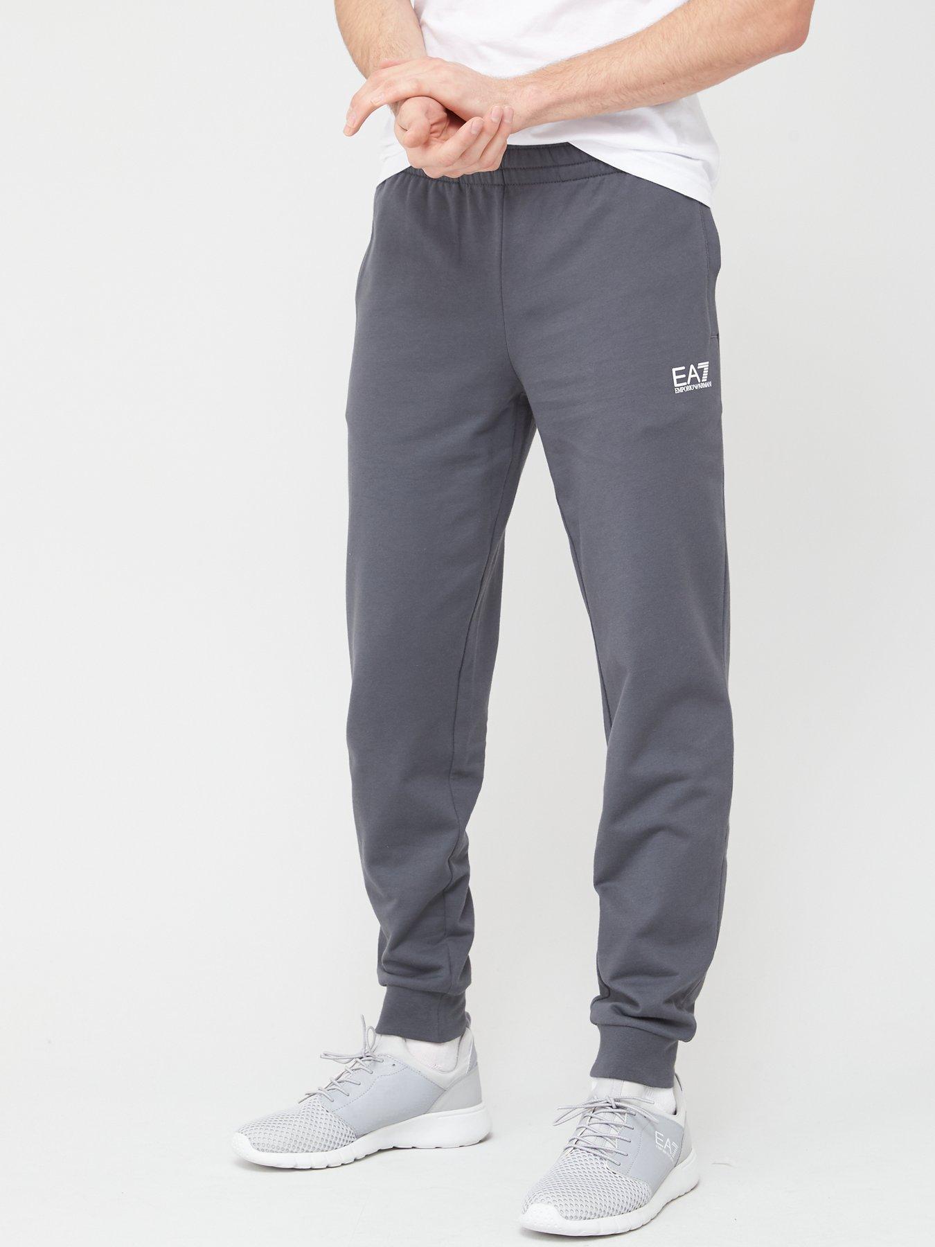 mens grey ea7 joggers