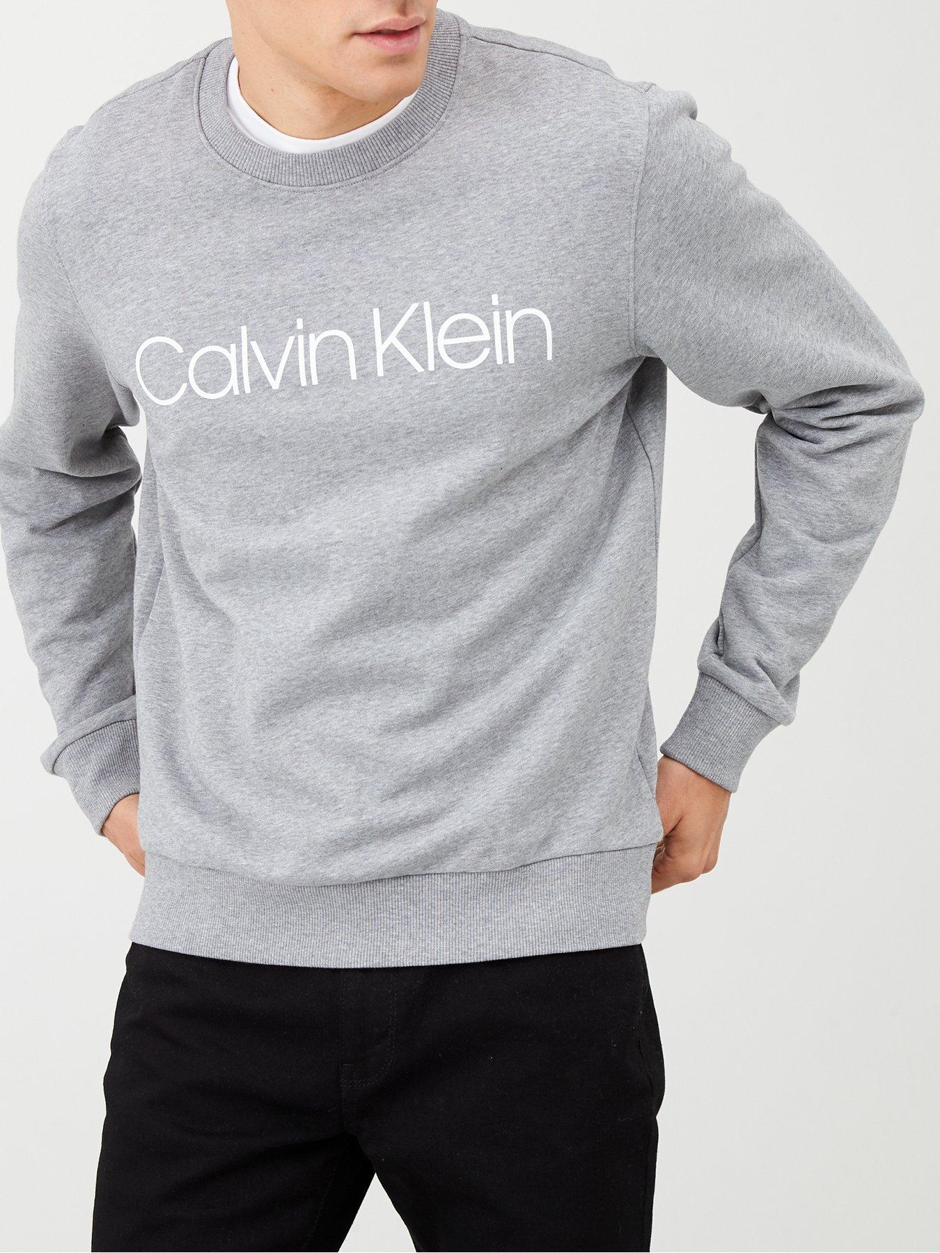 Calvin Klein Cotton Logo Sweatshirt - Grey 