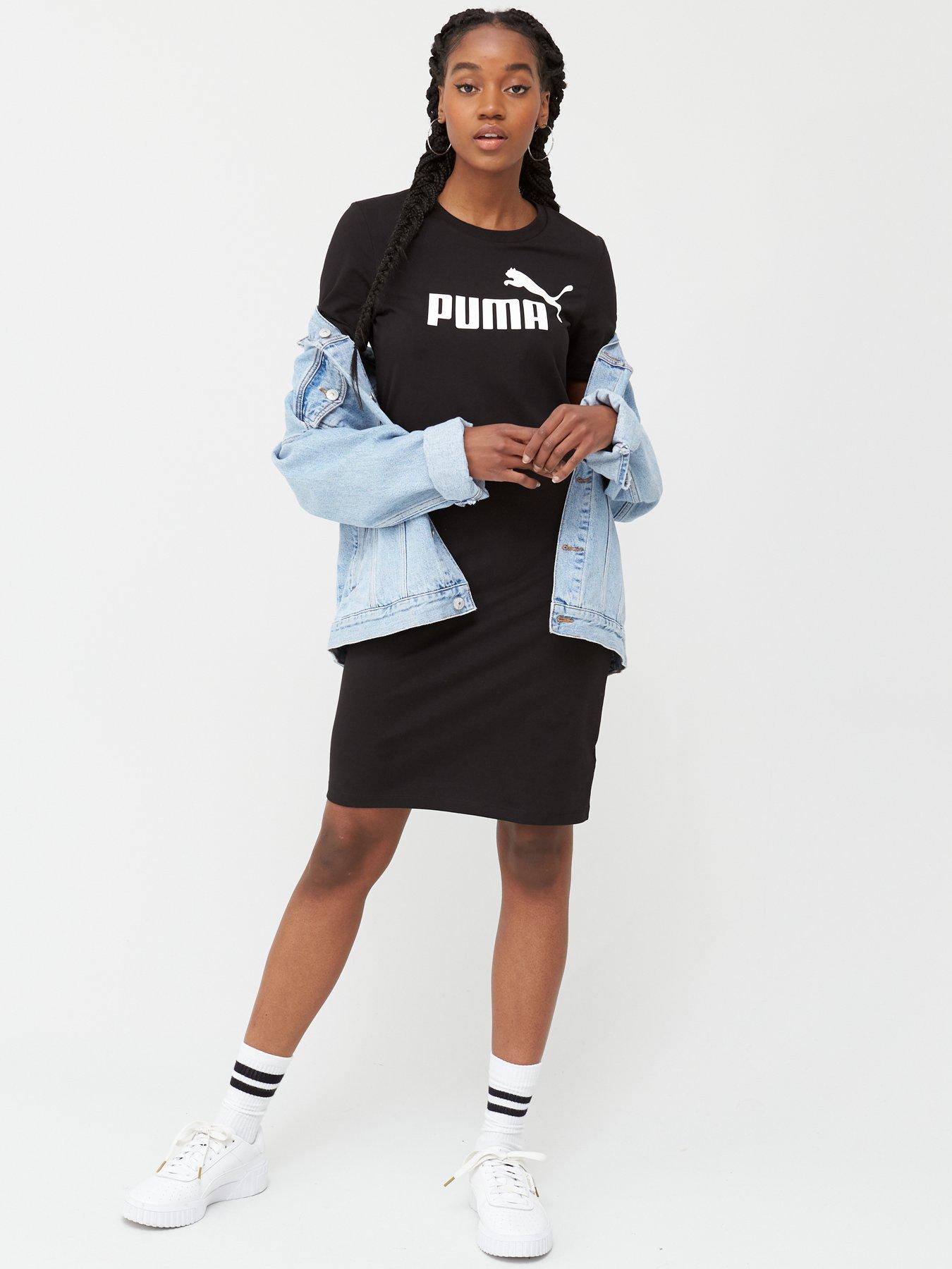 Puma Ess+ T-Shirt Dress - Black | very 