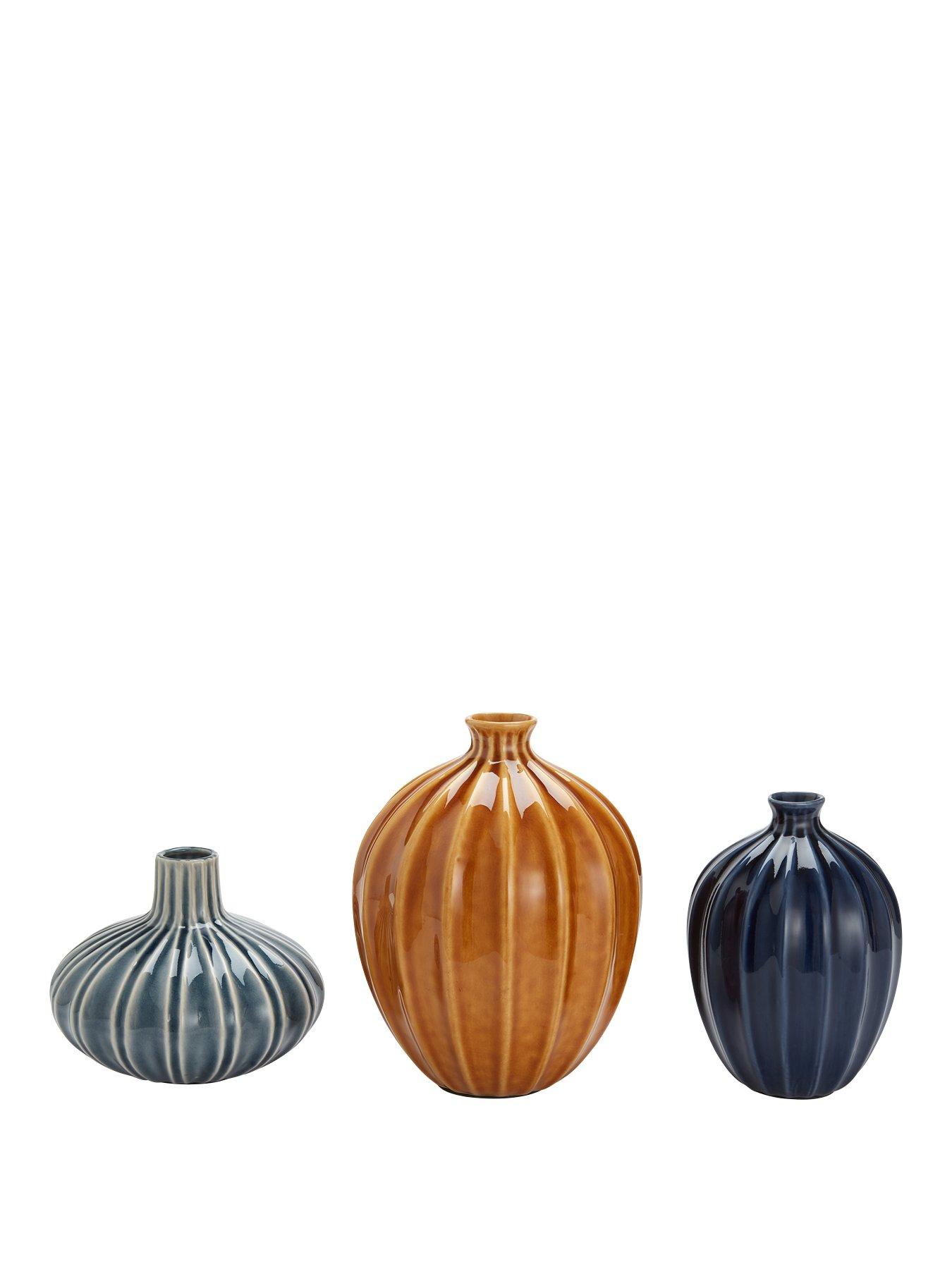 Set Of 3 Glazed Vases &Ndash; Ochre review