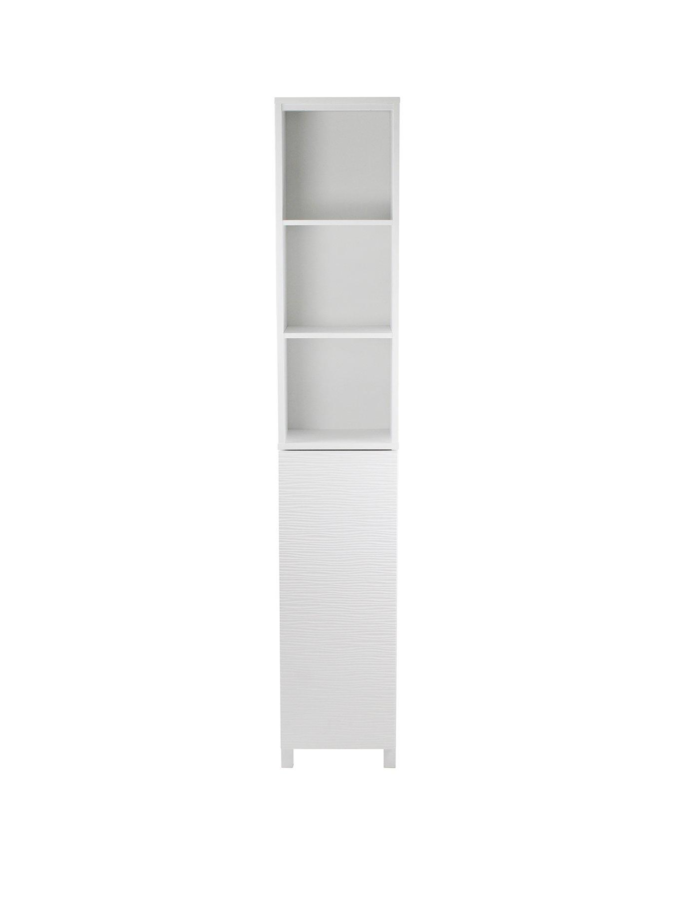 Product photograph of Lloyd Pascal Wave Tallboy White With Mirror from very.co.uk