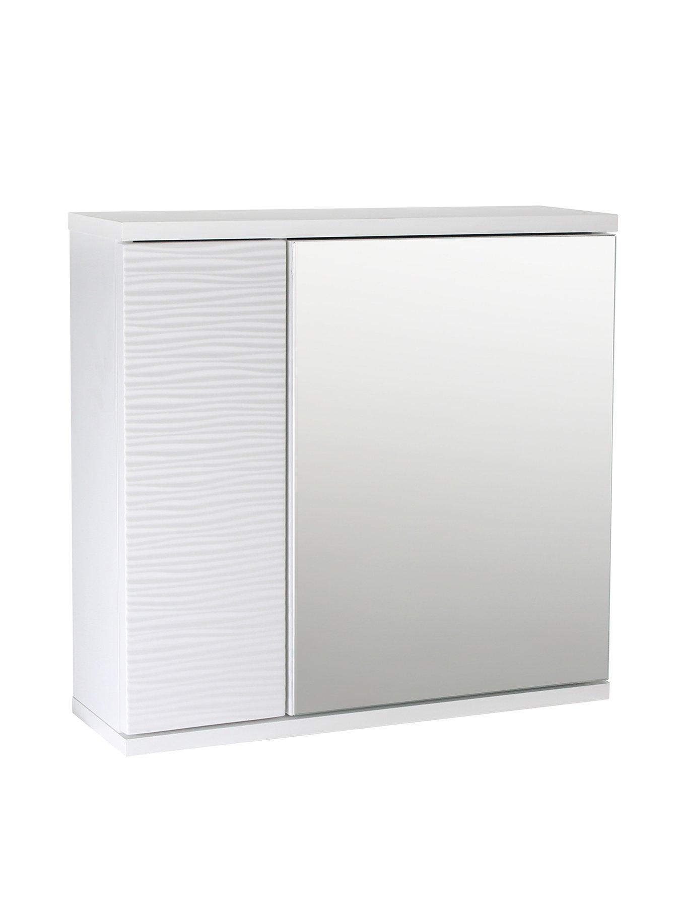 Product photograph of Lloyd Pascal Wave White Wall Cabinet from very.co.uk