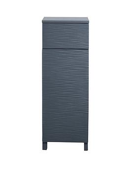 Product photograph of Lloyd Pascal Wave Single Bathroom Console Unit - Grey from very.co.uk
