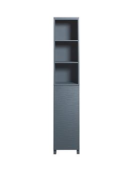 Product photograph of Lloyd Pascal Wave Bathroom Tallboy - Grey from very.co.uk