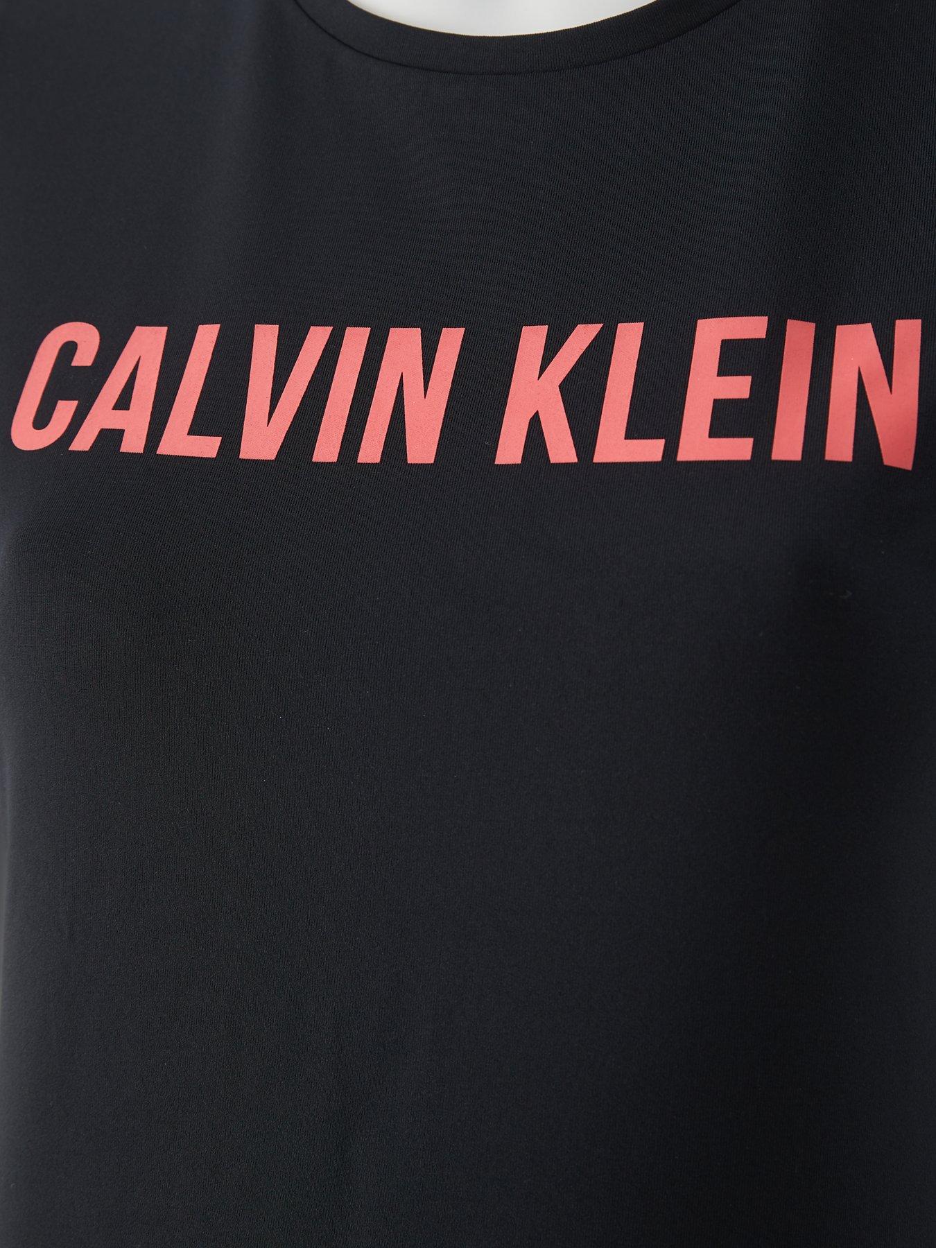 calvin klein black and red t shirt