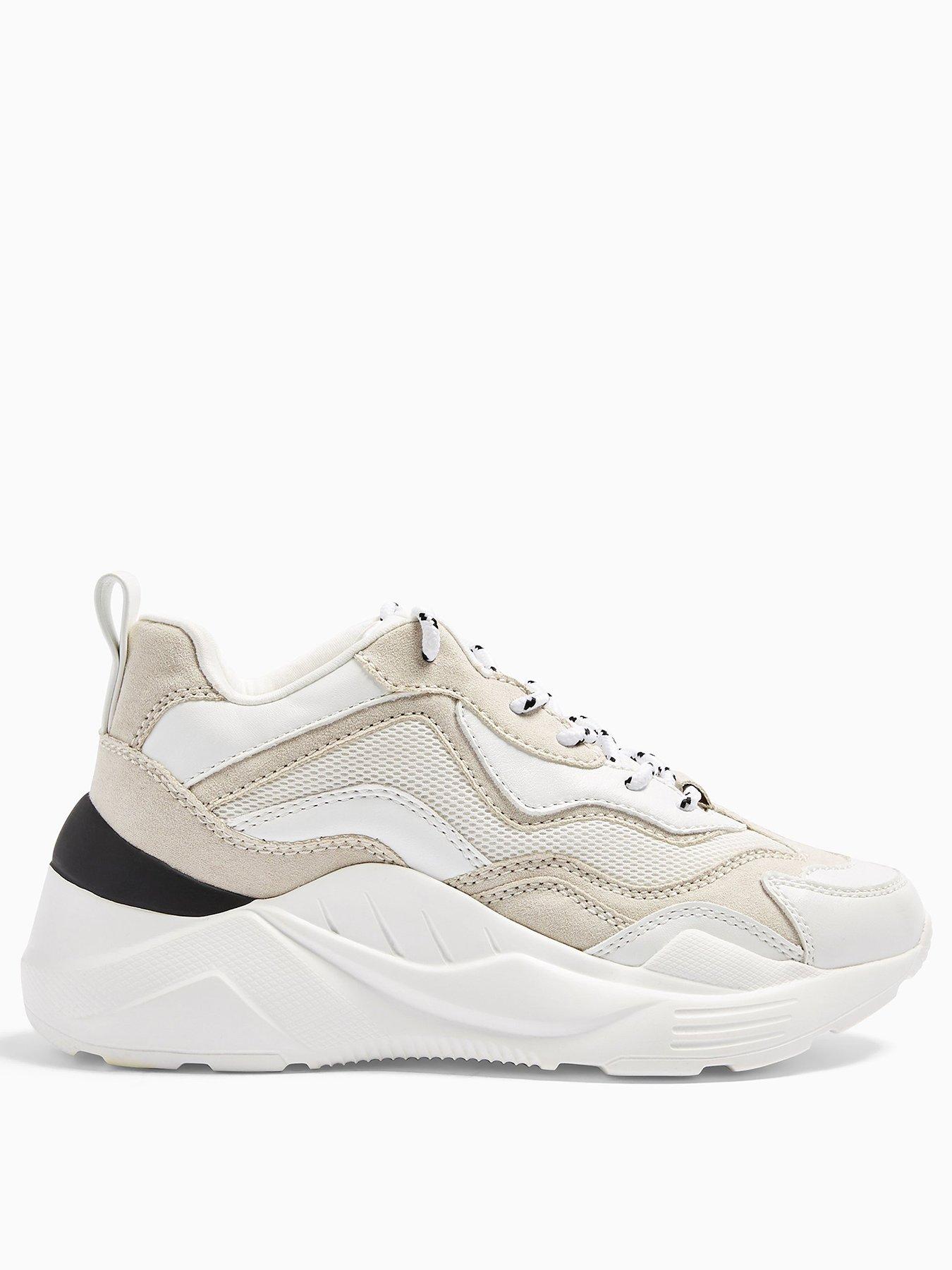 white chunky trainers topshop