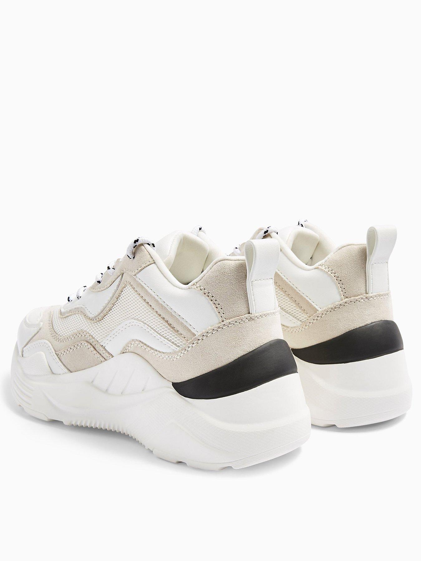 white chunky trainers topshop