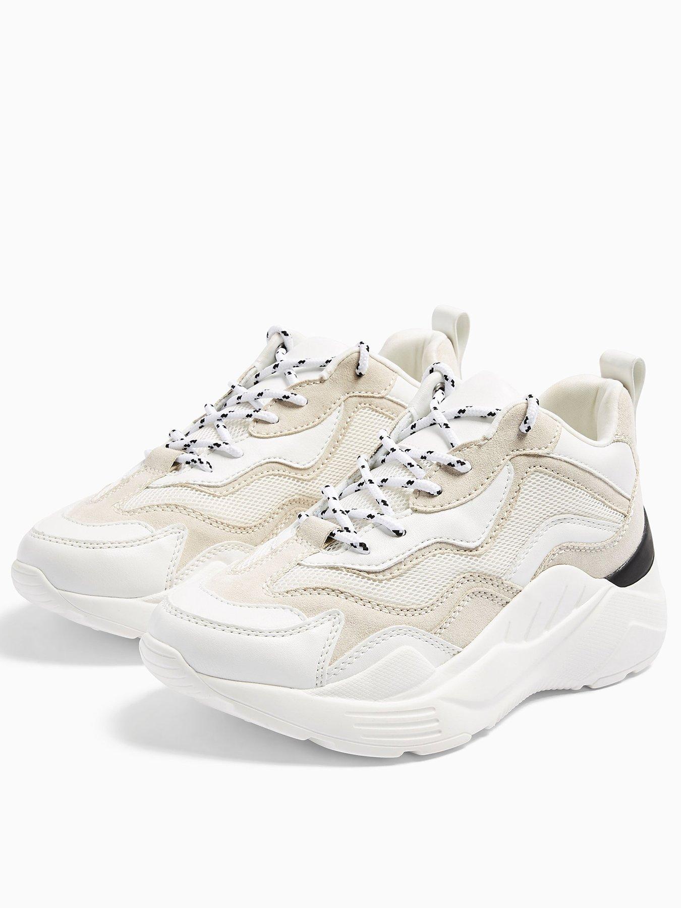 white chunky trainers topshop