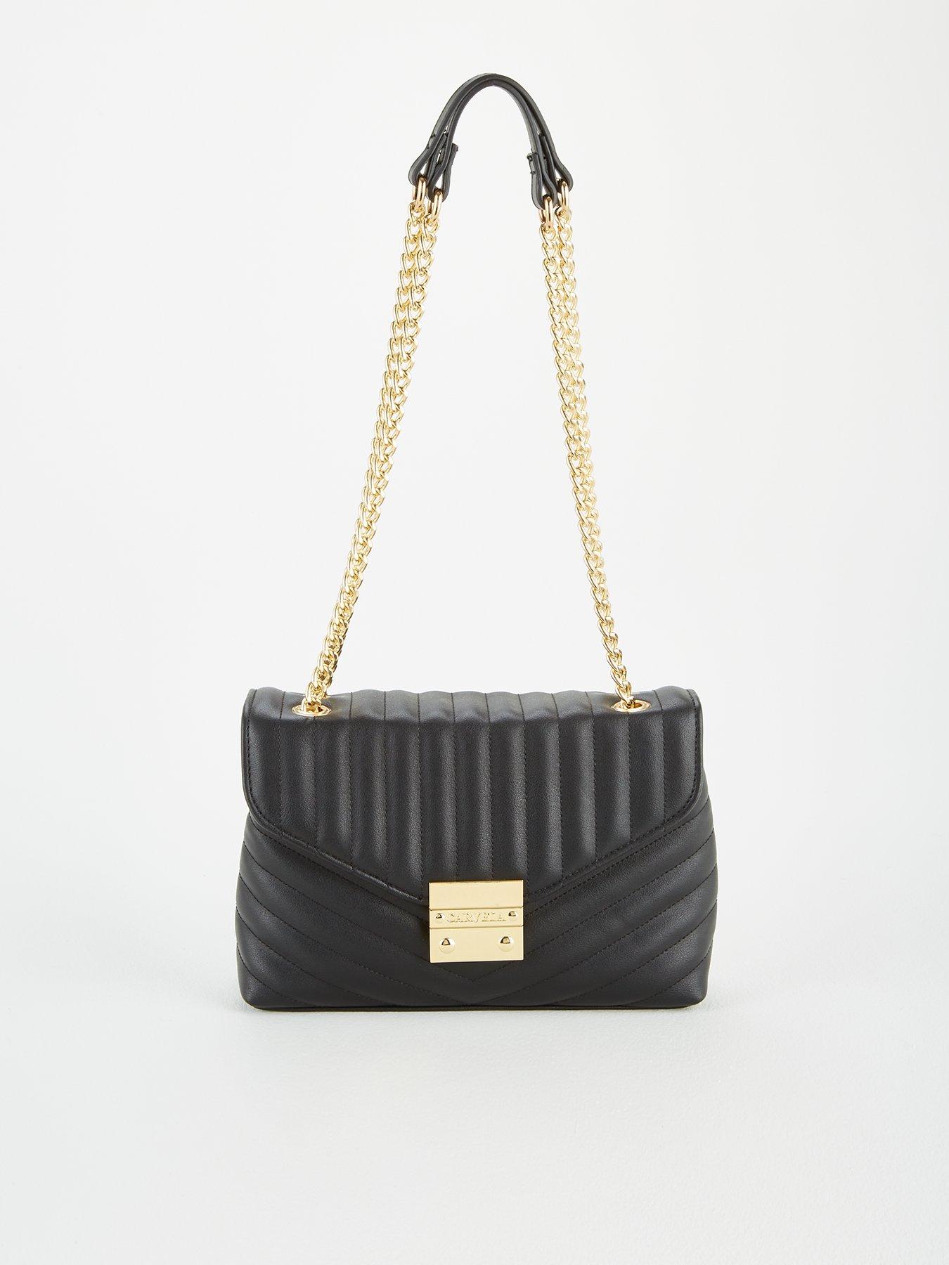 carvela black quilted bag