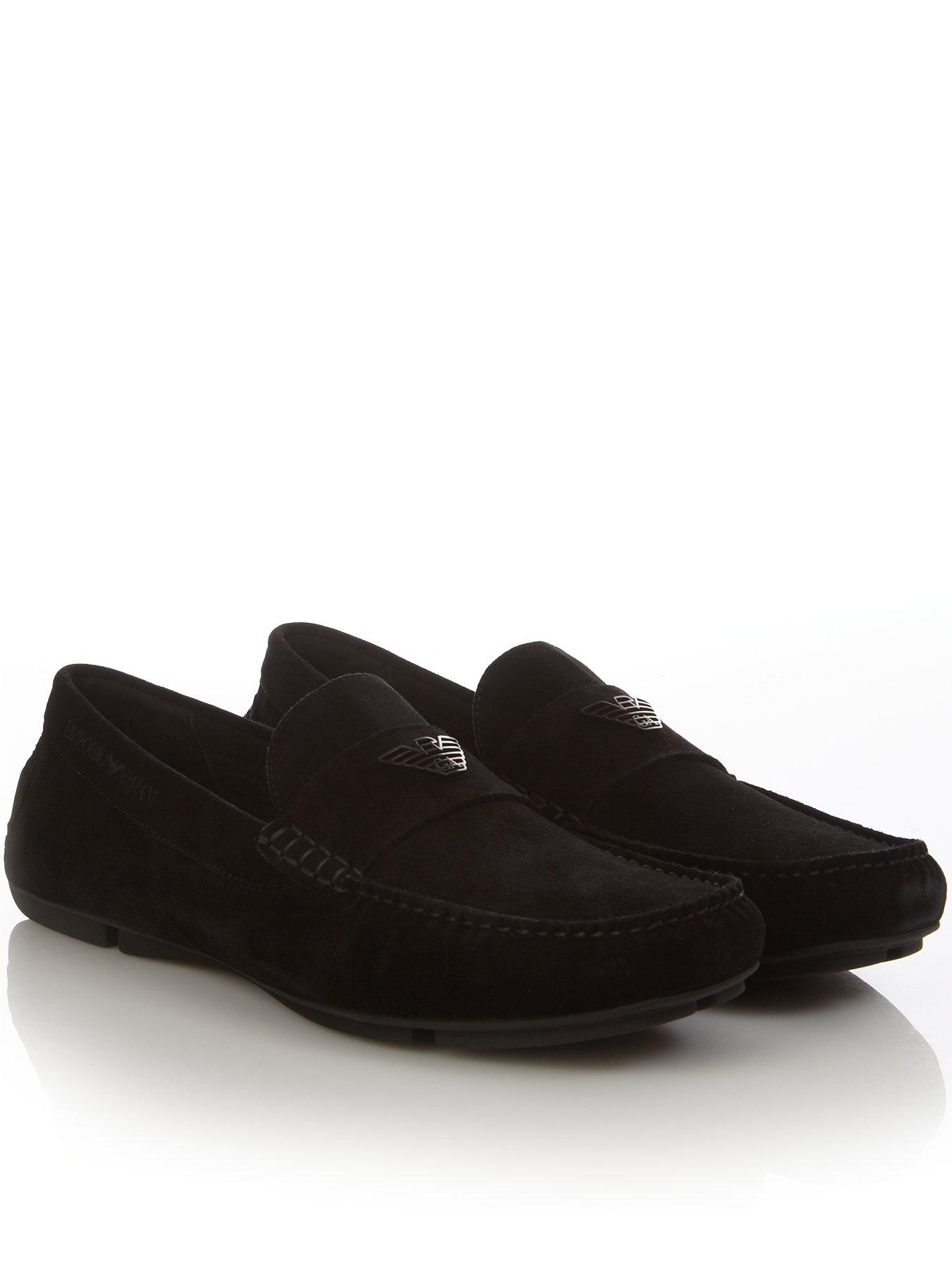 Emporio Armani Men'S Eagle Logo Suede Loafers review