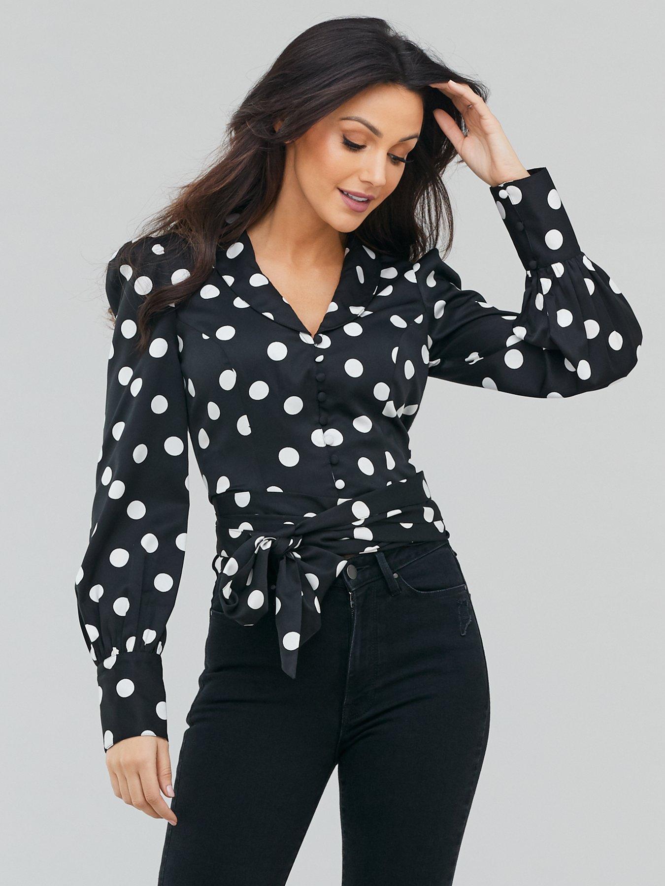 Michelle Keegan Spot Tie Back Blouse review