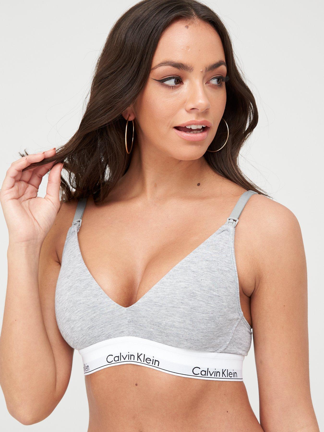 Calvin Klein Modern Cotton Nursing Bra in grey