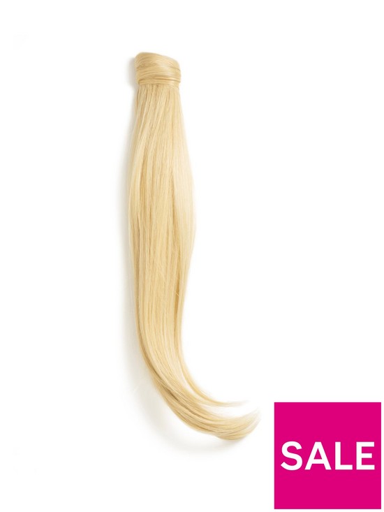 front image of hershesons-human-hair-invisible-ponytail-242-grams