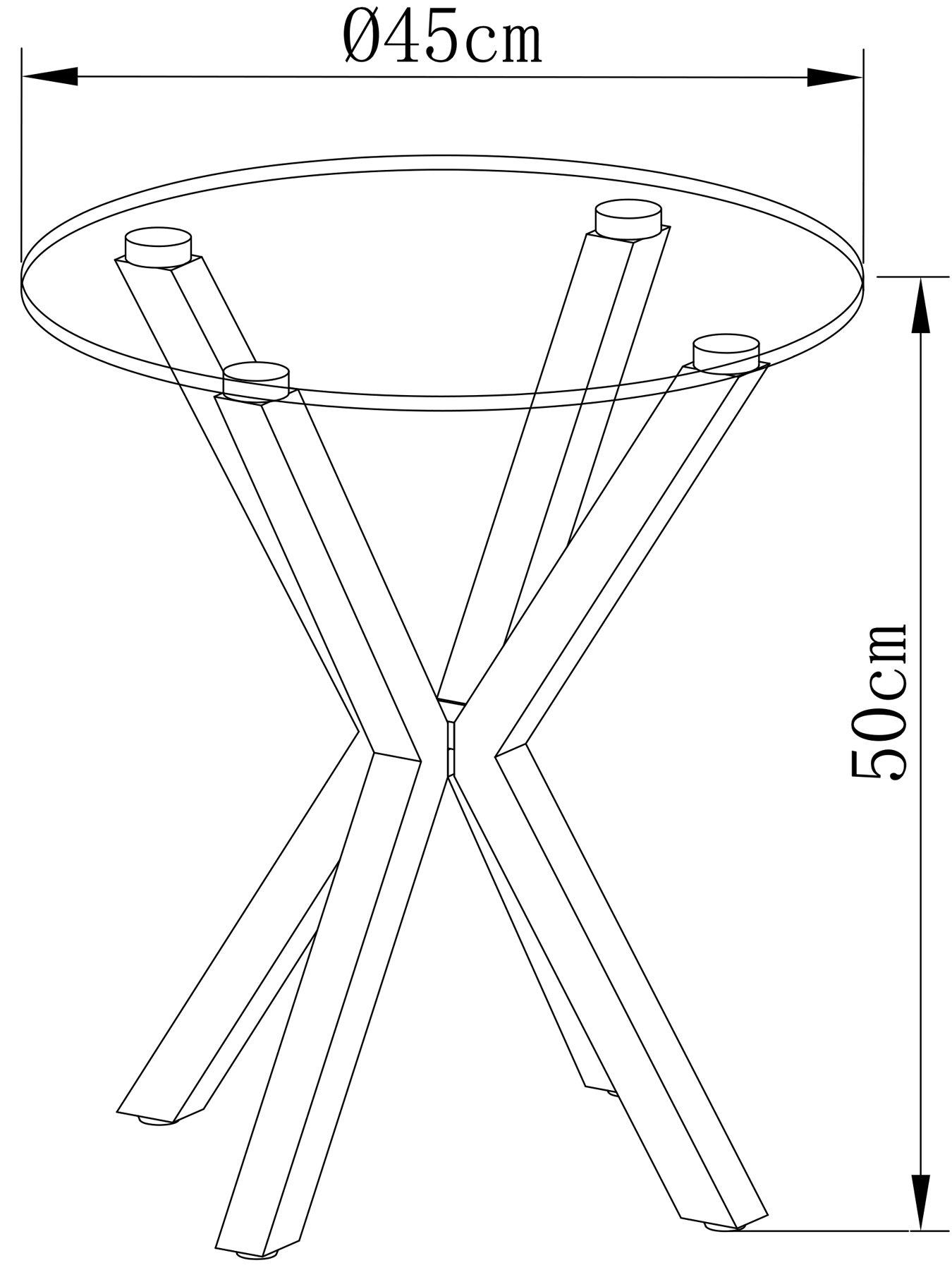Image 6 of 6 of The Very Collection Chopstick Glass and Brass Round&nbsp;Lamp Table