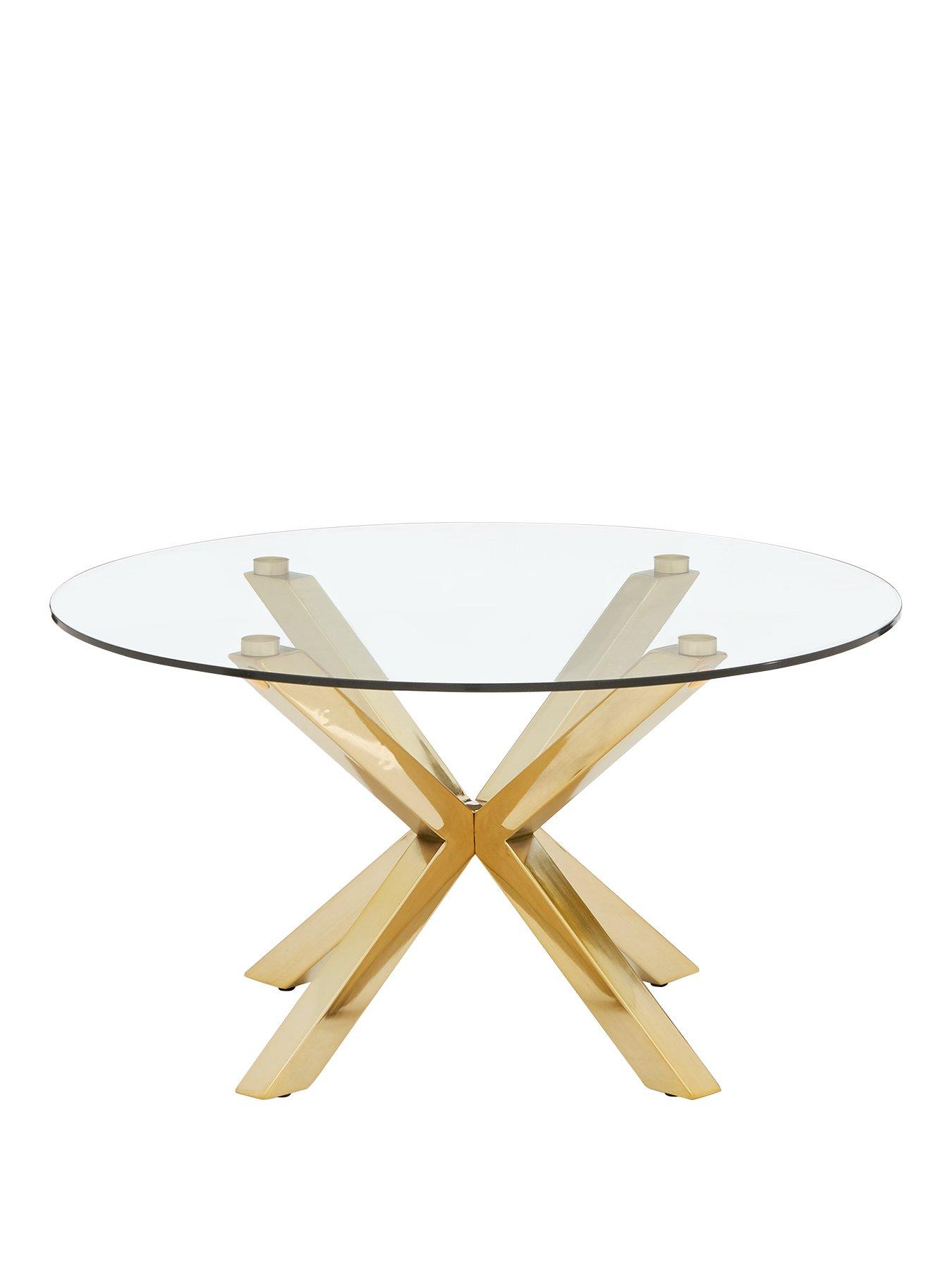 Chopstick Glass and Brass Coffee Table very.co.uk