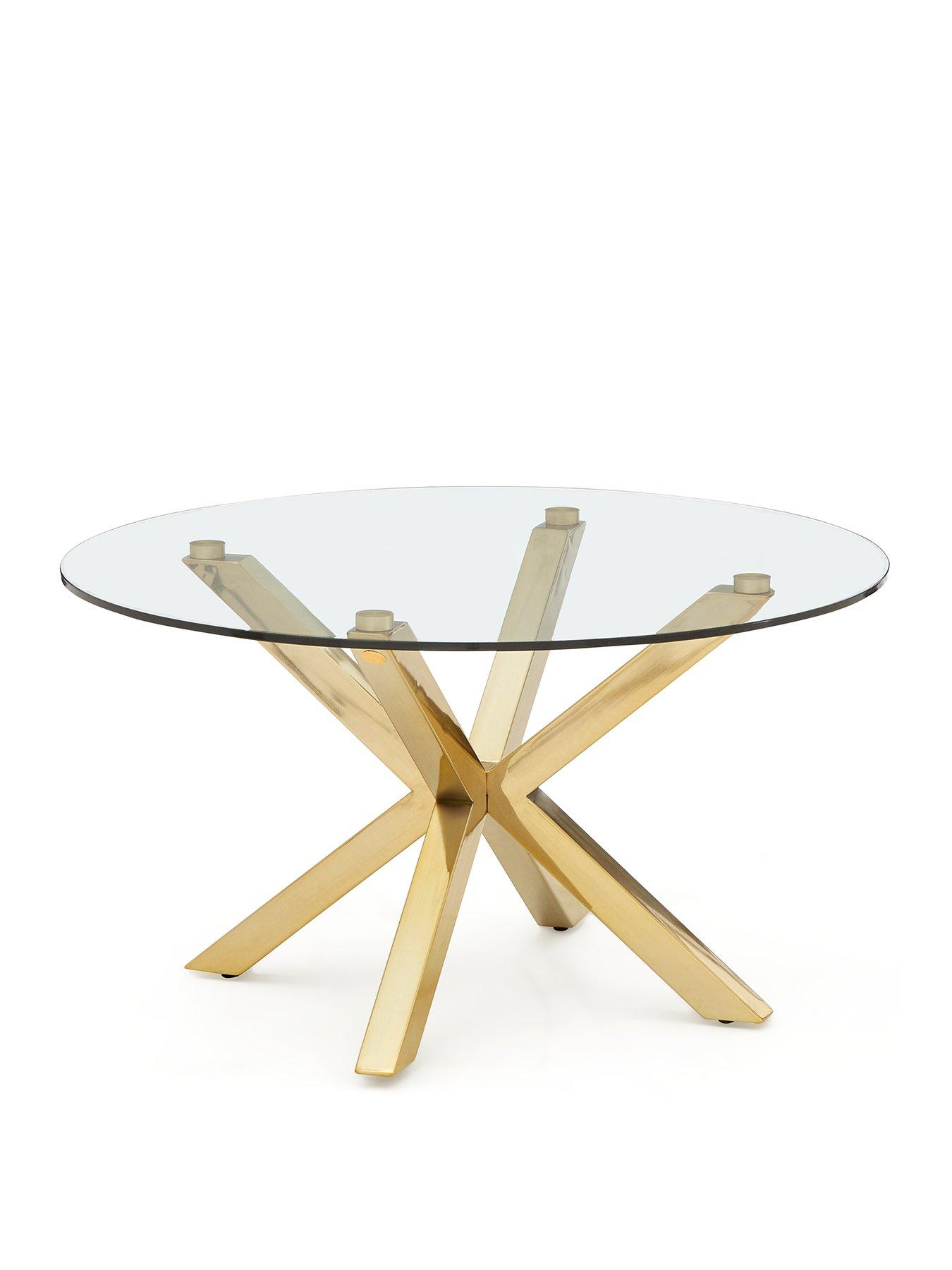 Very Home Chopstick Glass and Brass Coffee Table Very.co.uk