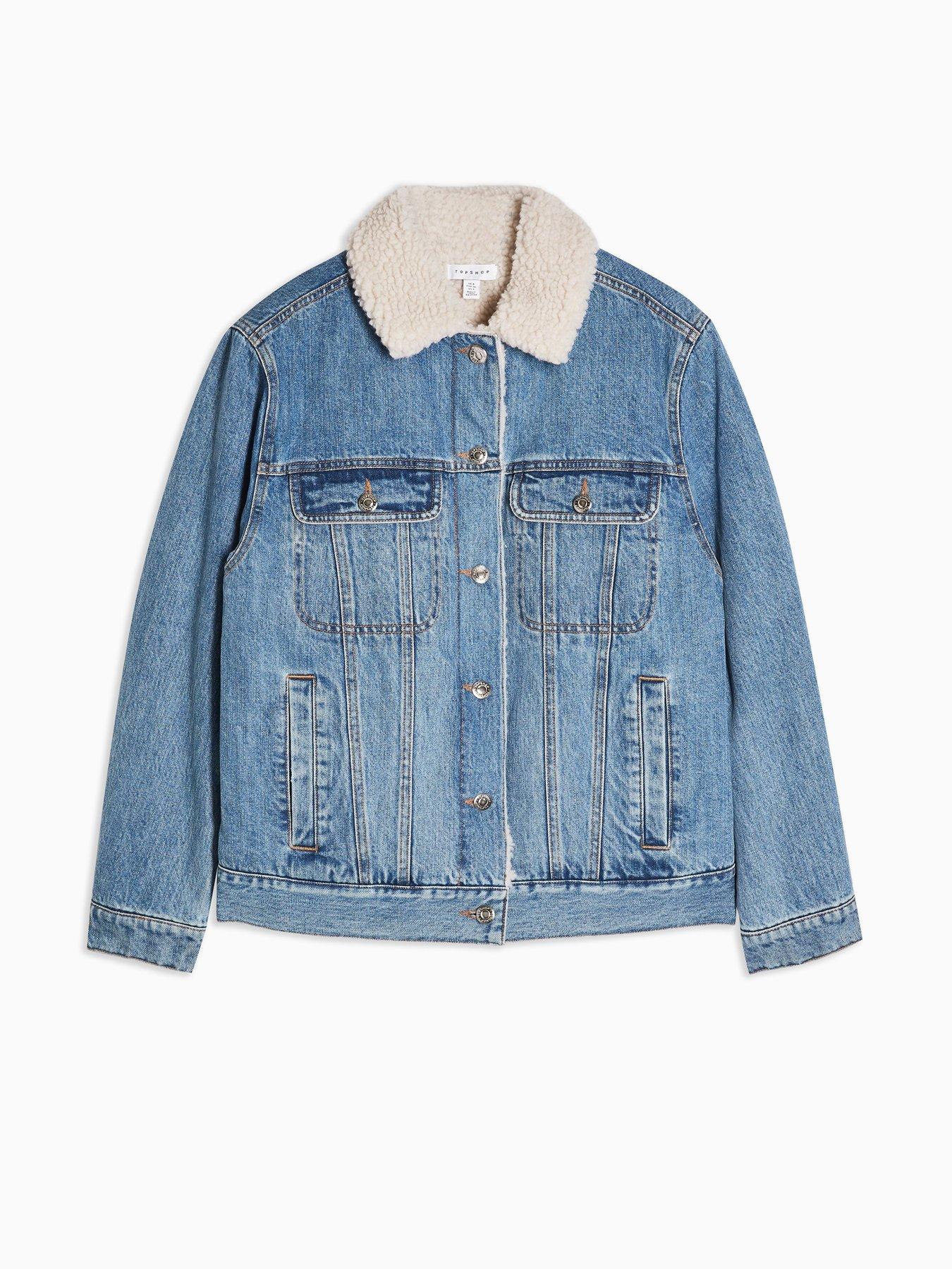 baby borg denim jacket